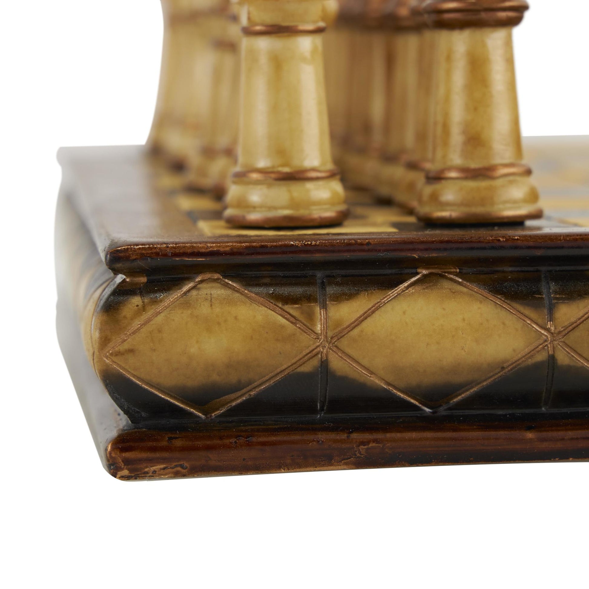 Chess Brown Polystone Home Decor Game Set