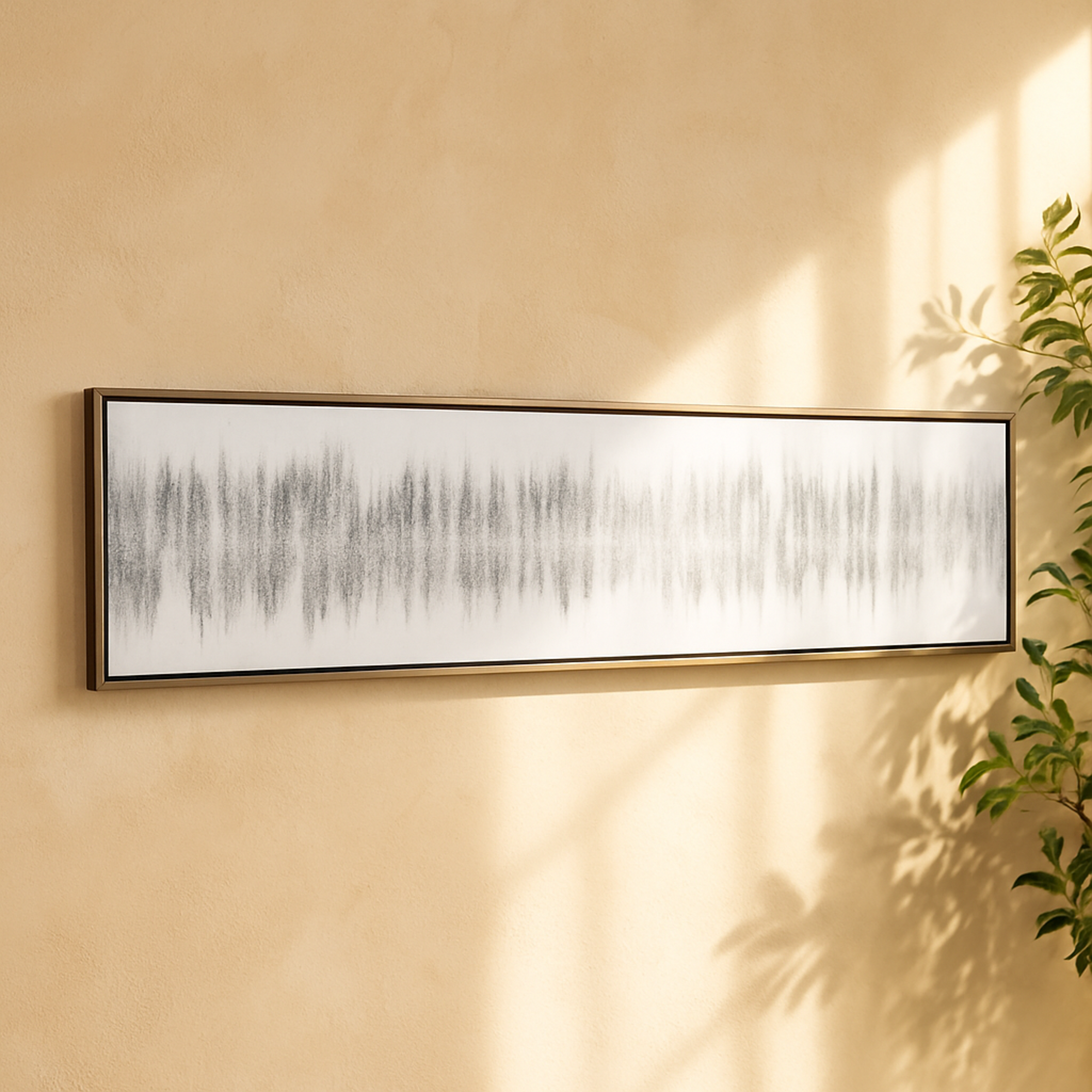 Abstract Gray Canvas Living Room Framed Wall Art with Silver Frame