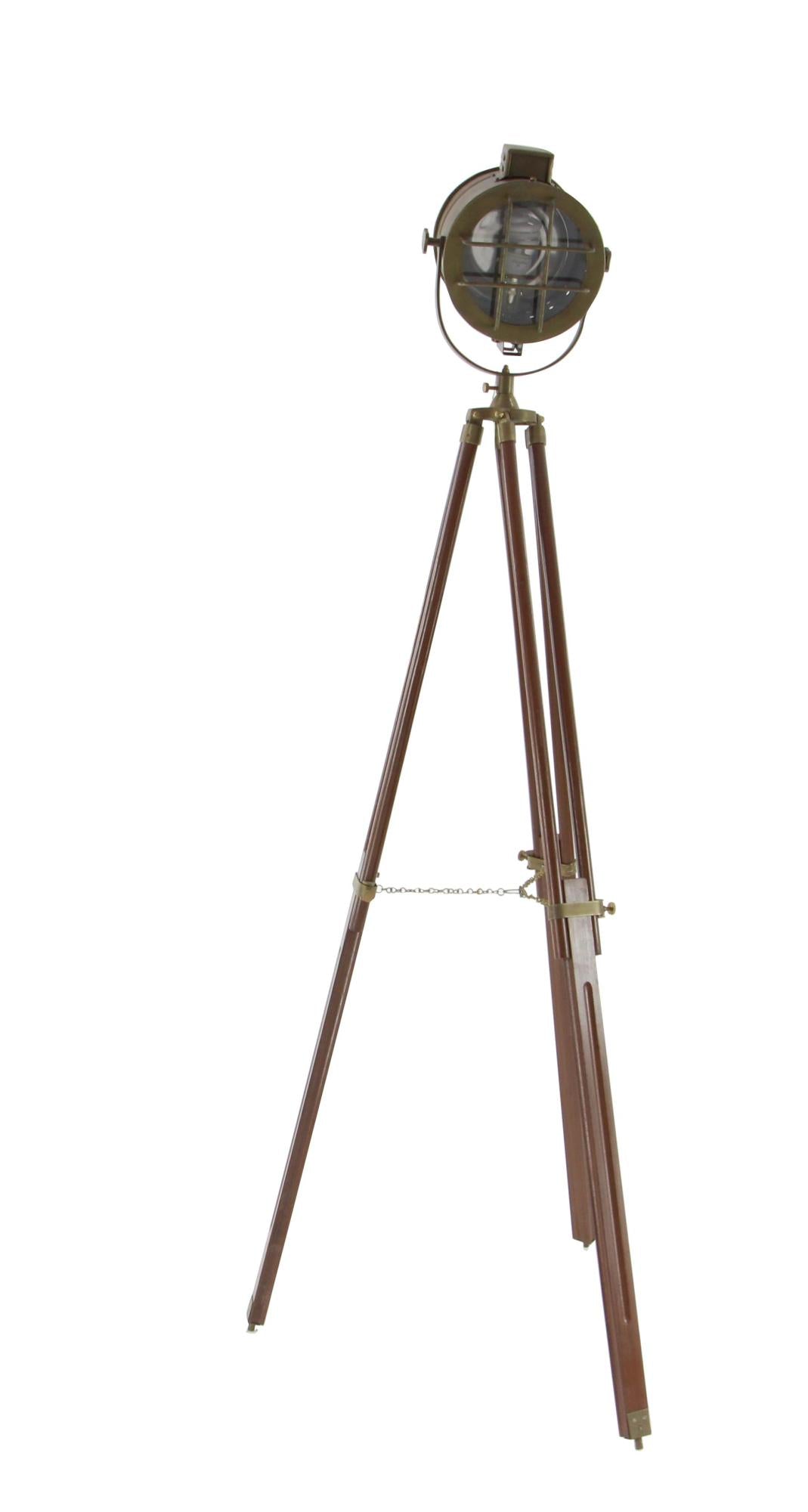 Brown Wood Spotlight Room Floor Lamp