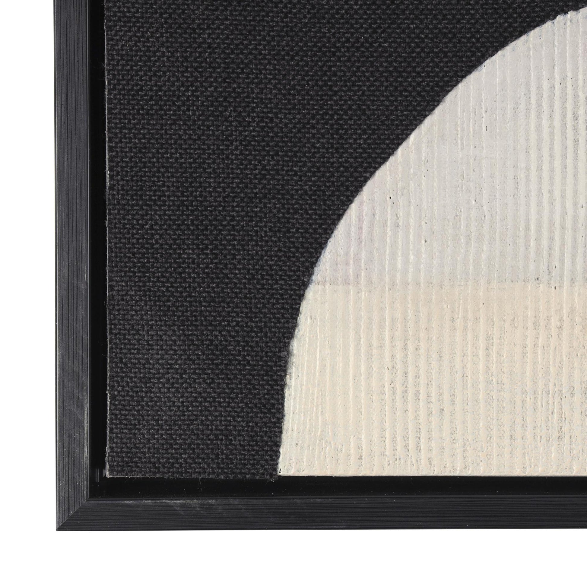 Set of 2 Geometric Blue Wooden Mixed Media Living Room Framed Wall Art with Overlapping Shapes and Black Frames