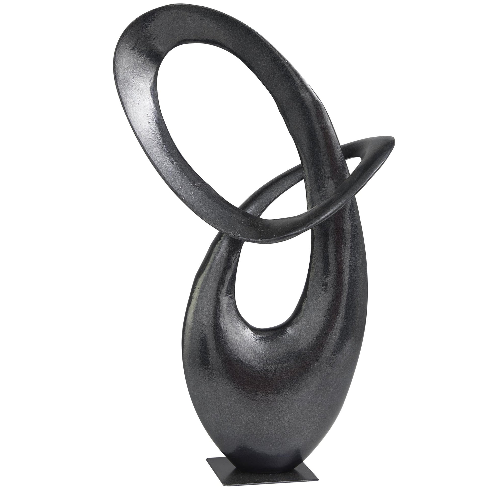 Abstract Aluminum Metal Decorative Sculpture 10" x 5" x 17"