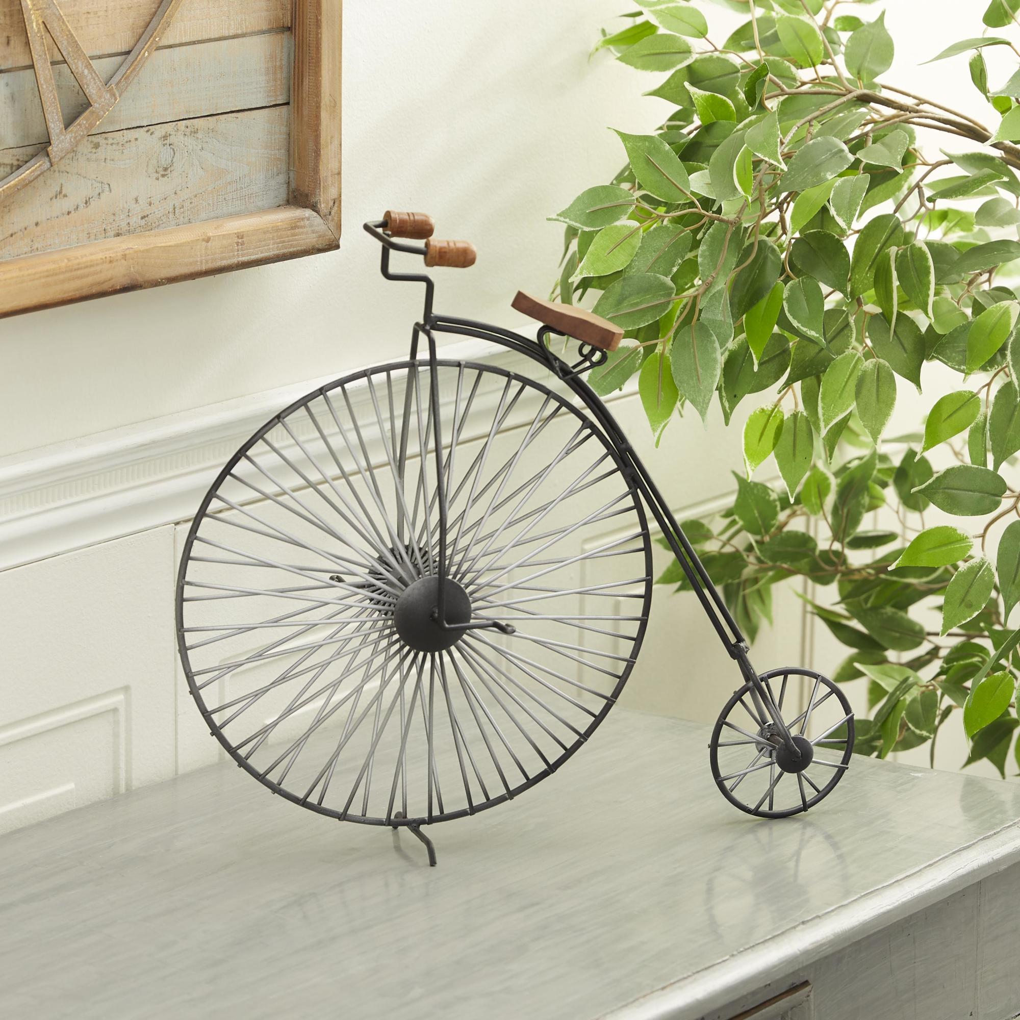 Bike Black Metal Decorative Sculpture