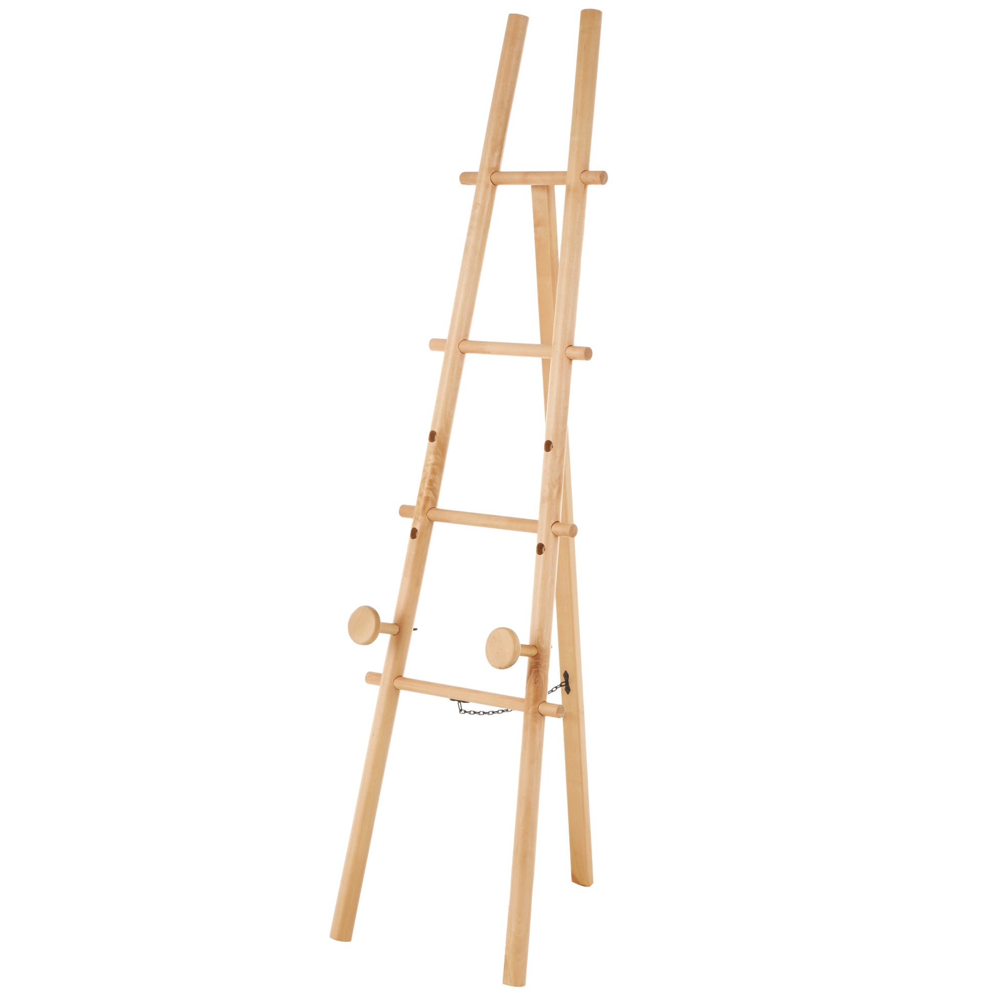 Light Brown Wood Handmade Tall Adjustable Floor 3 Tier Display Easel