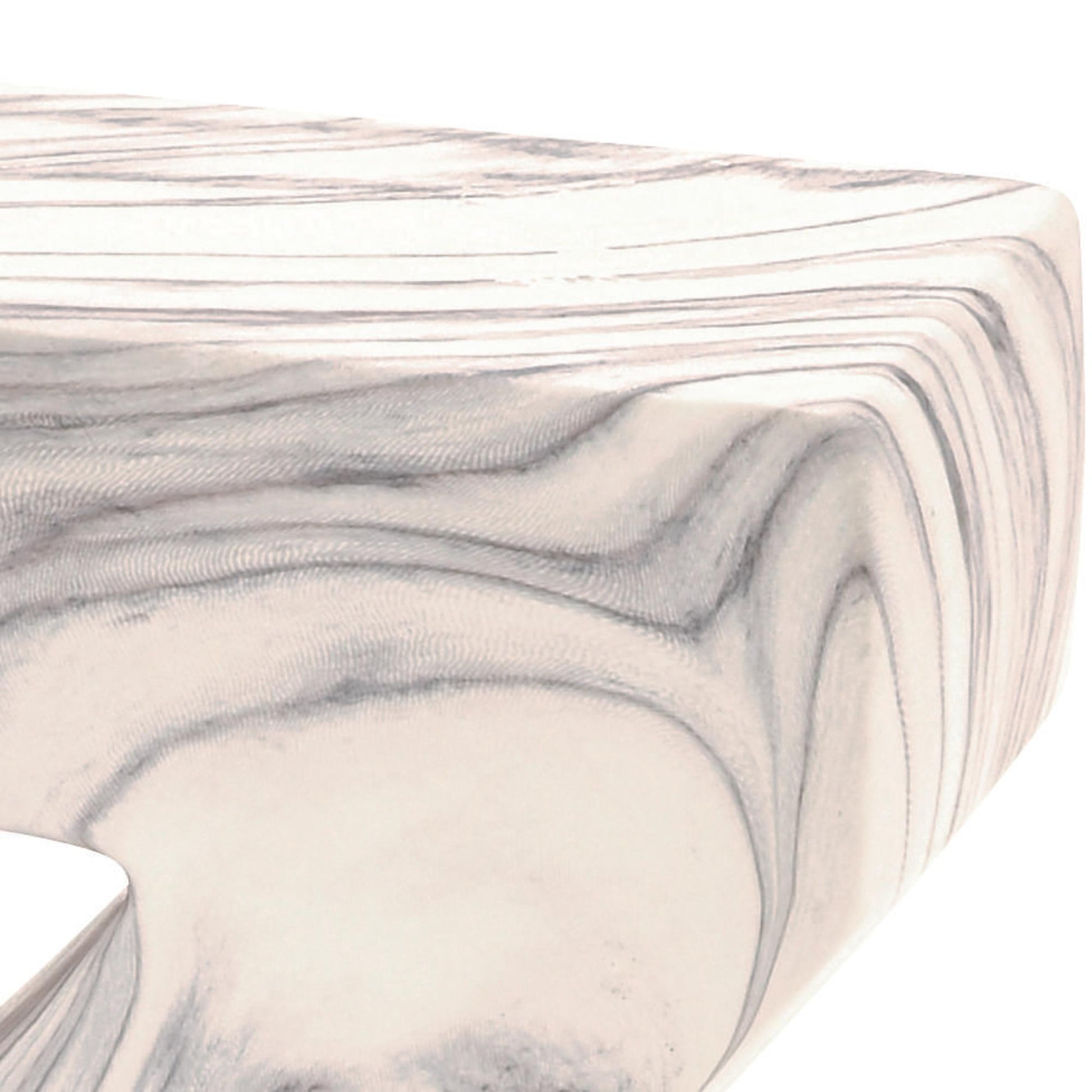 CosmoLiving by Cosmopolitan Set of 2 Text White Ceramic A Z Decorative Bookends with Faux Marble Finish