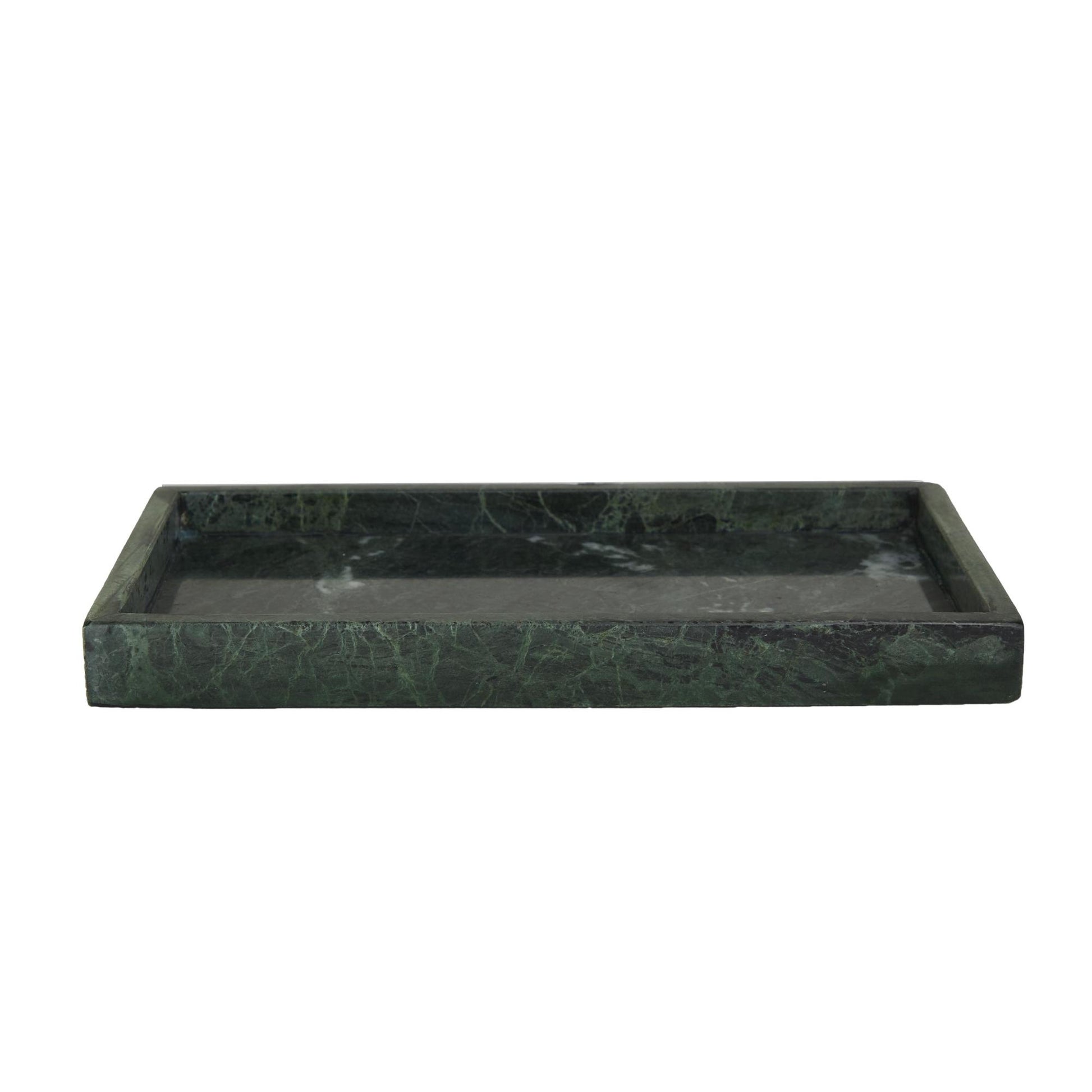 Set of 2 Marble Minimalistic Textured Square Living Room Decor Tray Set of 2 10", 8"W