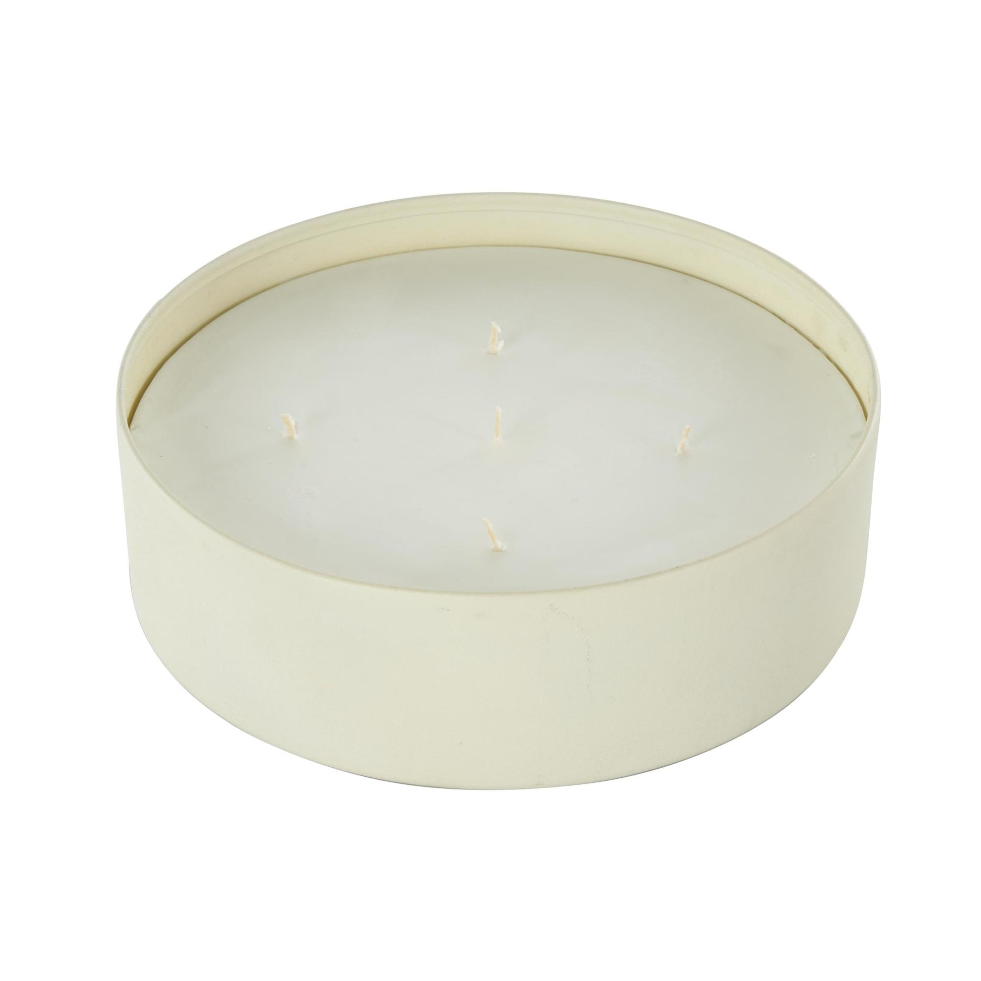 Metal Pink Blush & Poppy Scented Textured 59oz 5 Wick Decorative Candle with White Wax