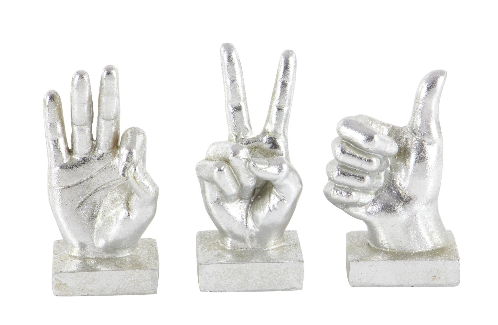 CosmoLiving by Cosmopolitan Set of 3 Hands Polystone Decorative Sculpture