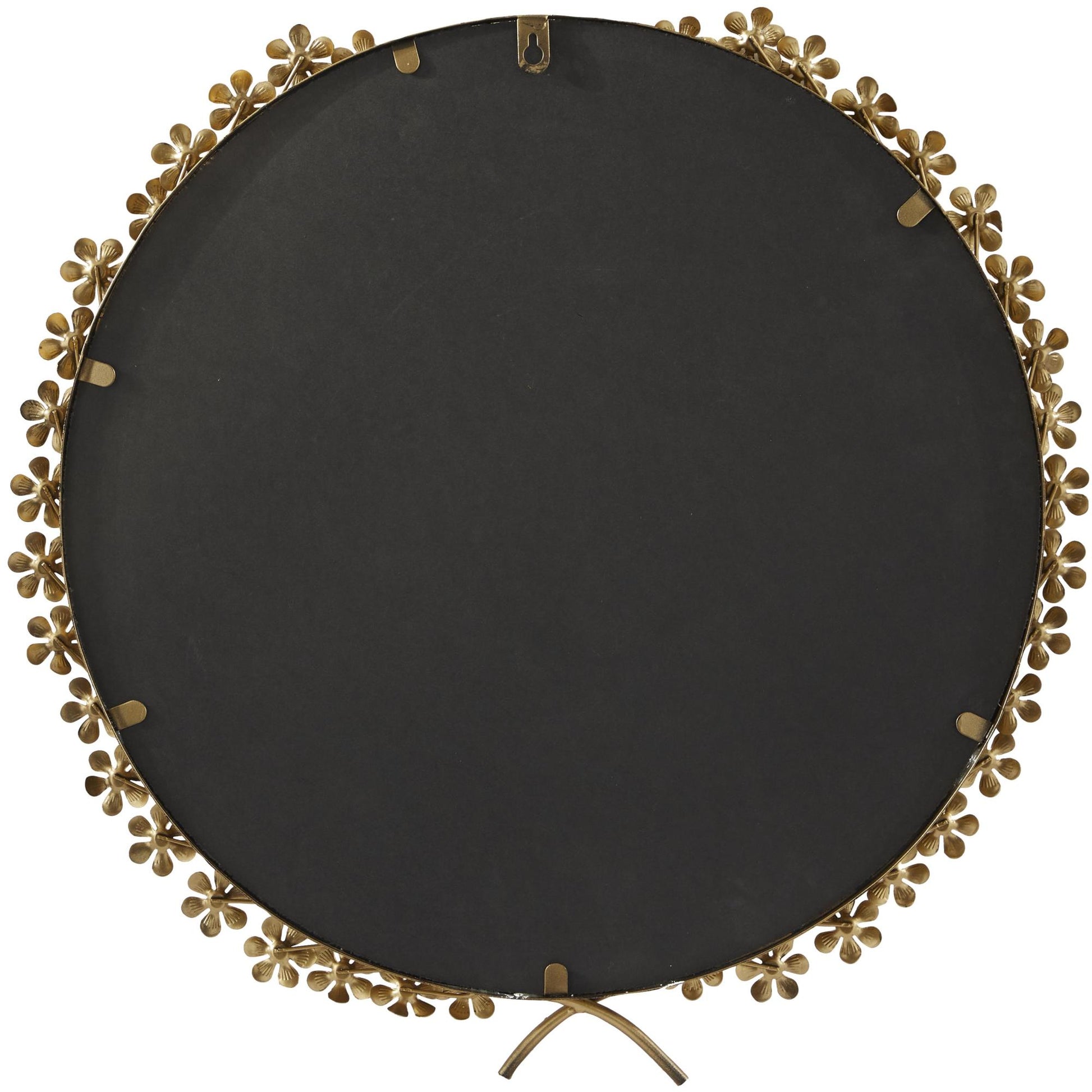 CosmoLiving by Cosmopolitan Floral Gold Metal 3D Room Wall Mirror