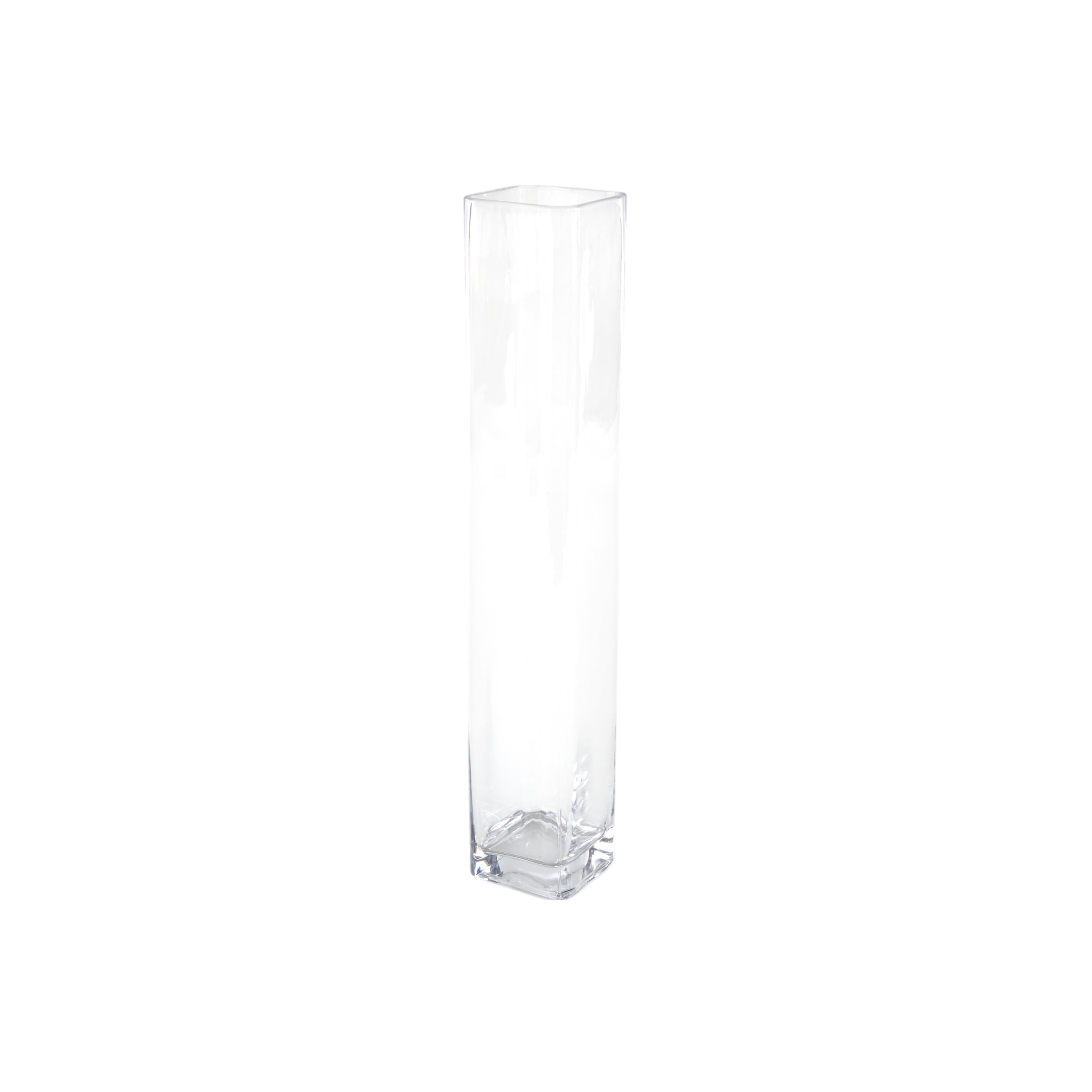 Clear Glass Tall Decorative Vase