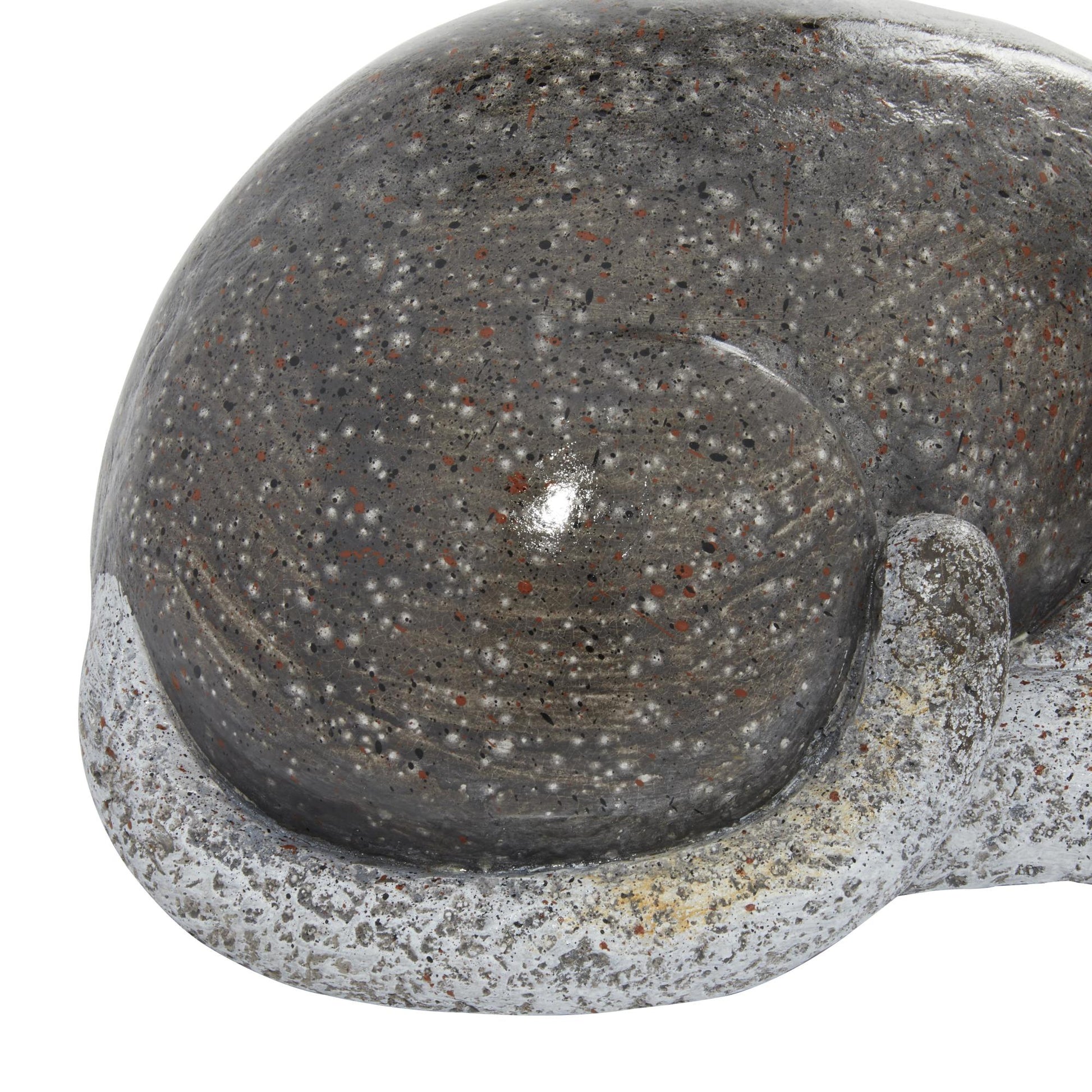 Cat Gray Polystone Indoor Outdoor Decorative Garden Sculpture