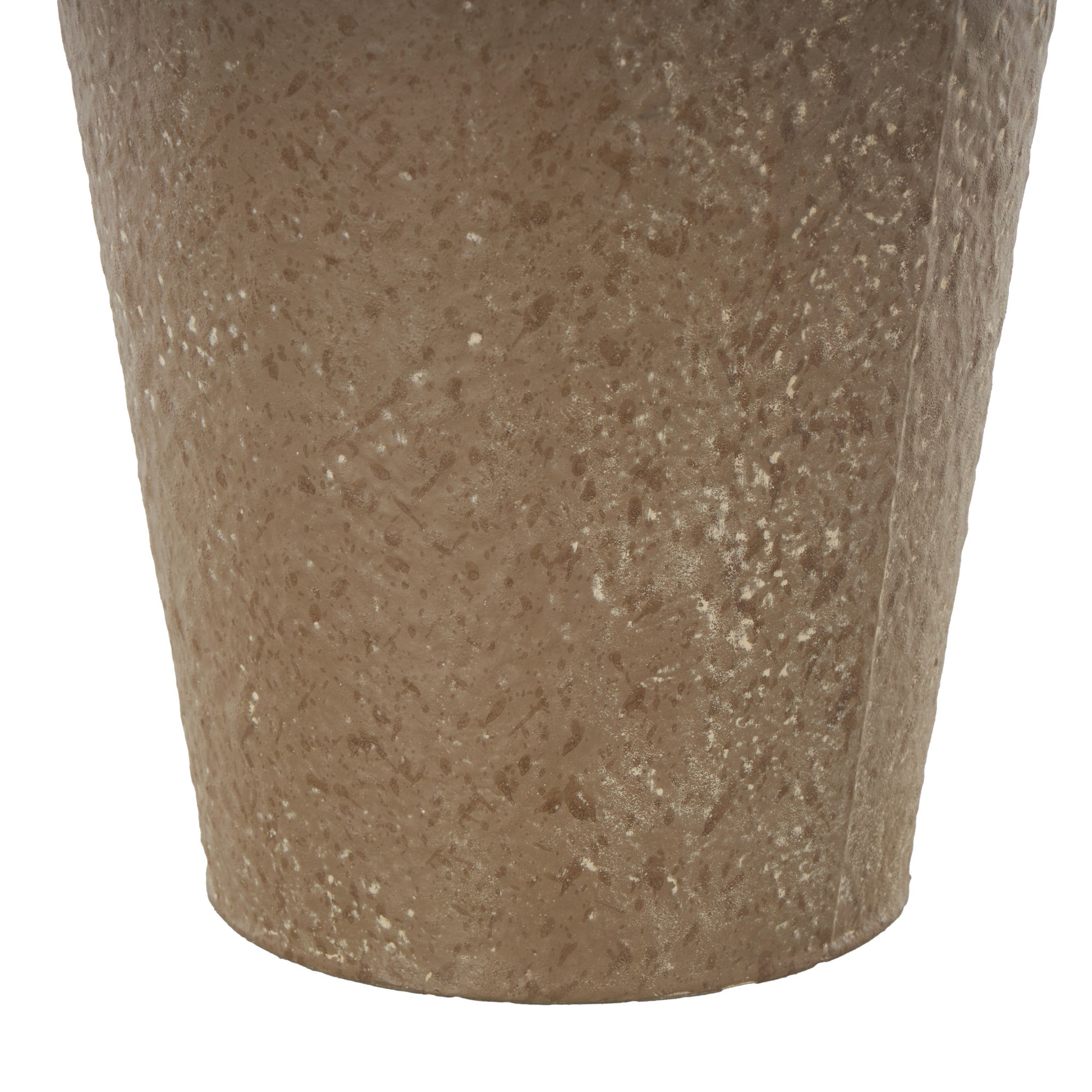 Brown Metal Antique Inspired Decorative Vase with Handle