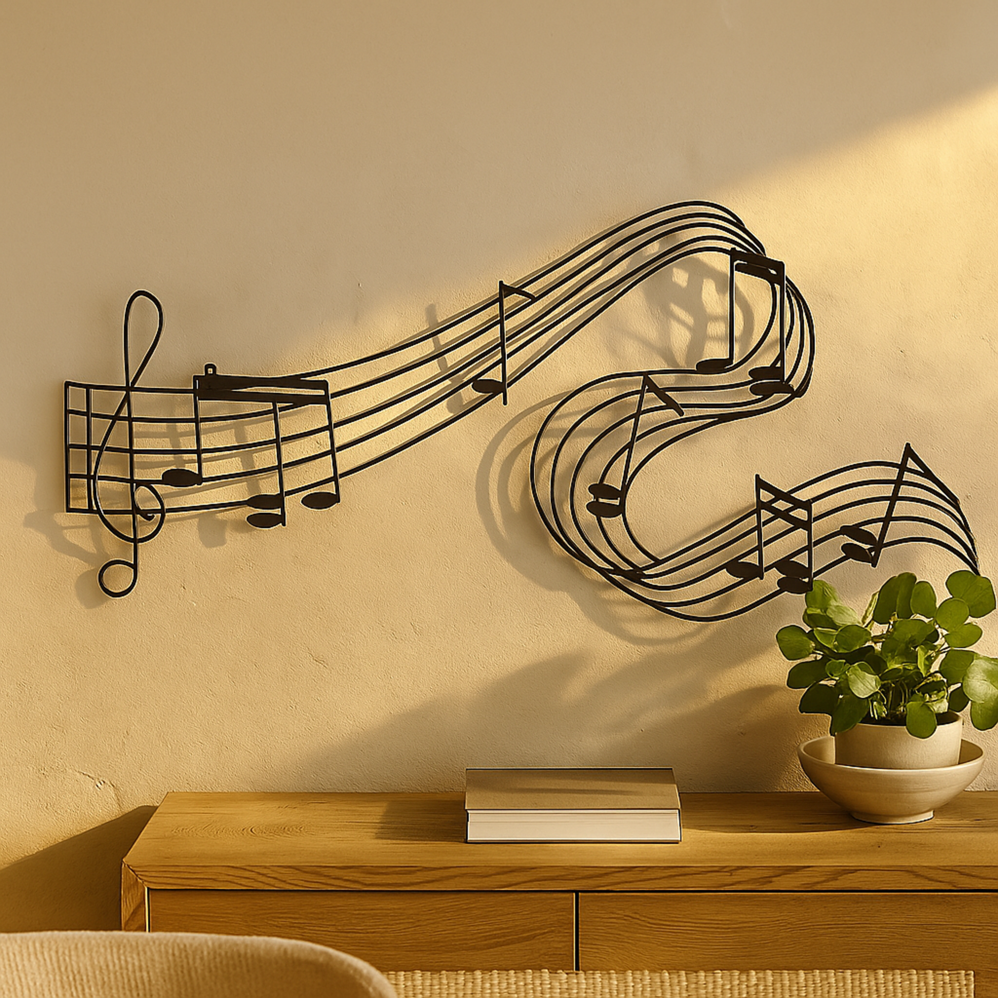 Musical Notes Black Metal Notes Home Wall Decor