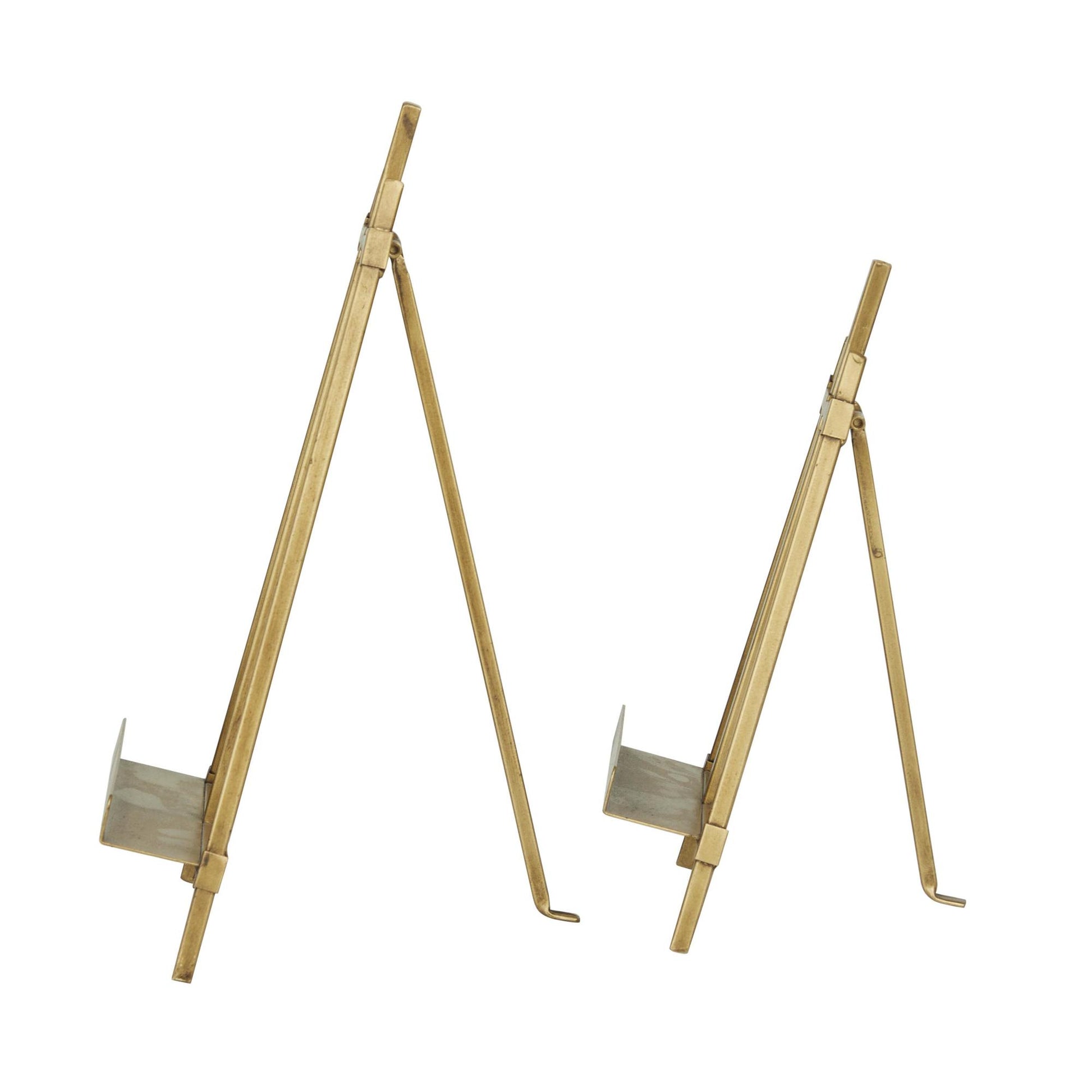 Set of 2 Metal Display Easel with Foldable Stand