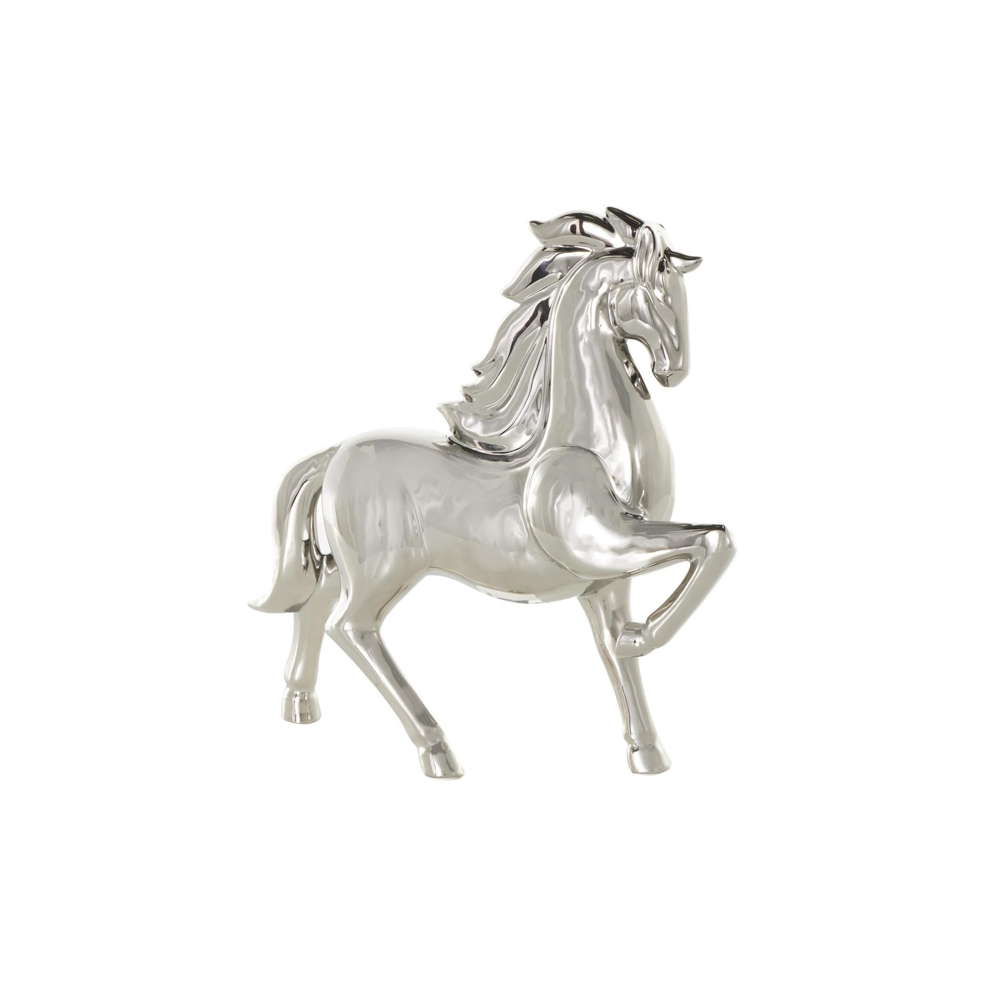 Horse Ceramic Prancing Decorative Sculpture