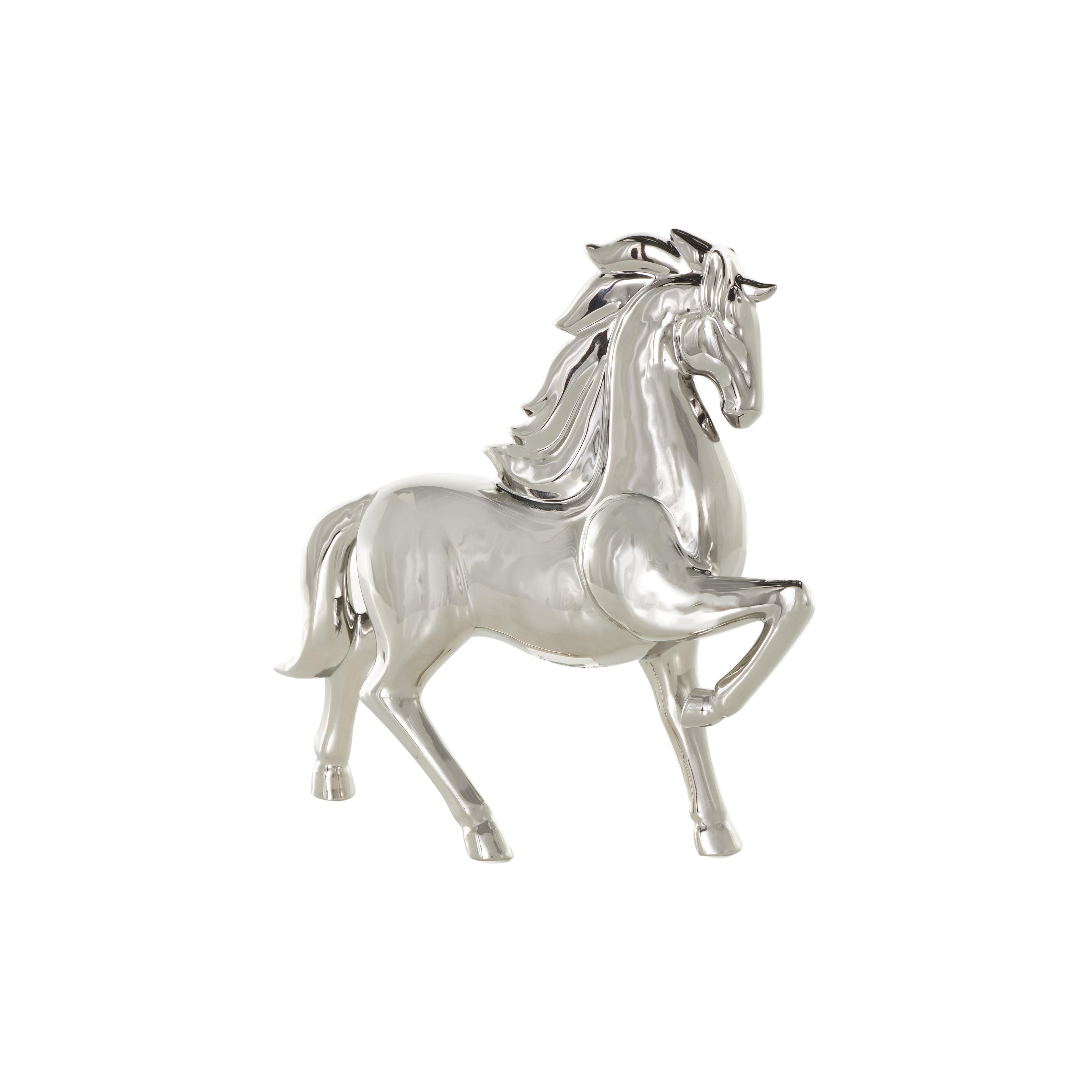 Horse Ceramic Prancing Decorative Sculpture