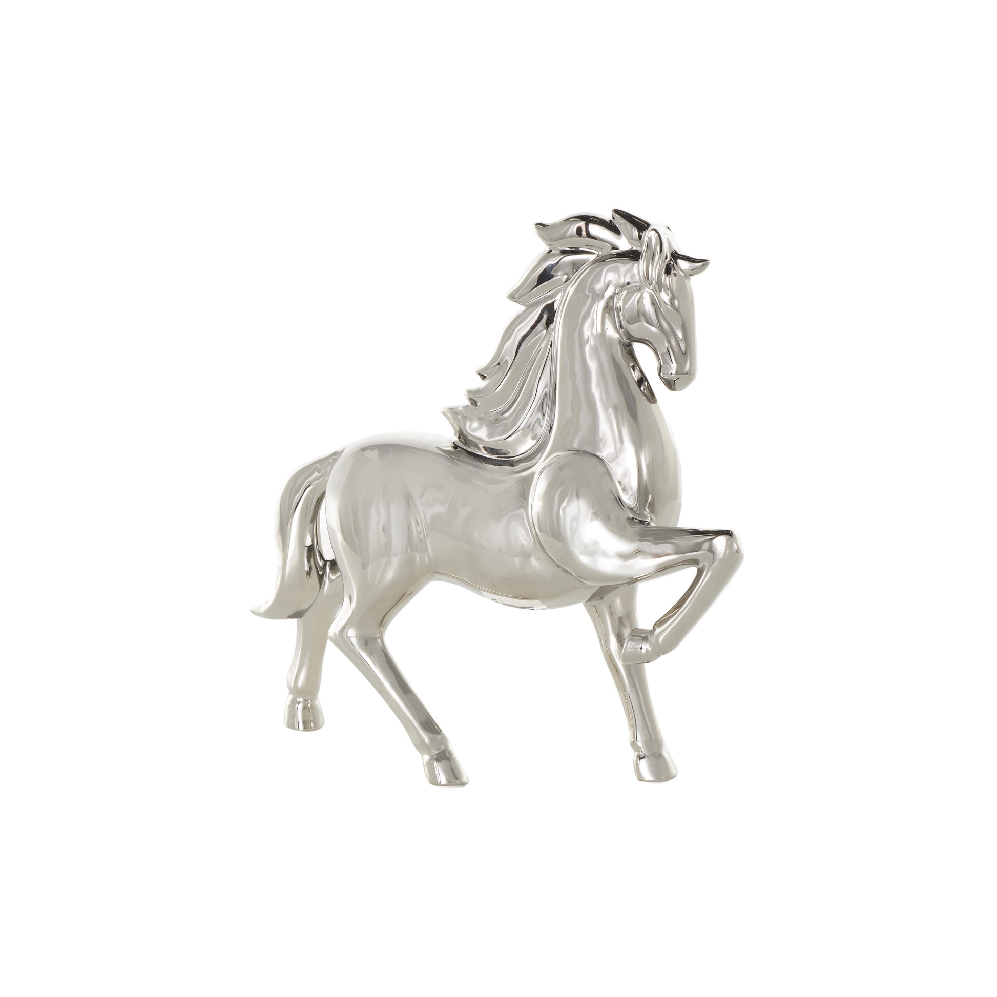 Horse Ceramic Prancing Decorative Sculpture