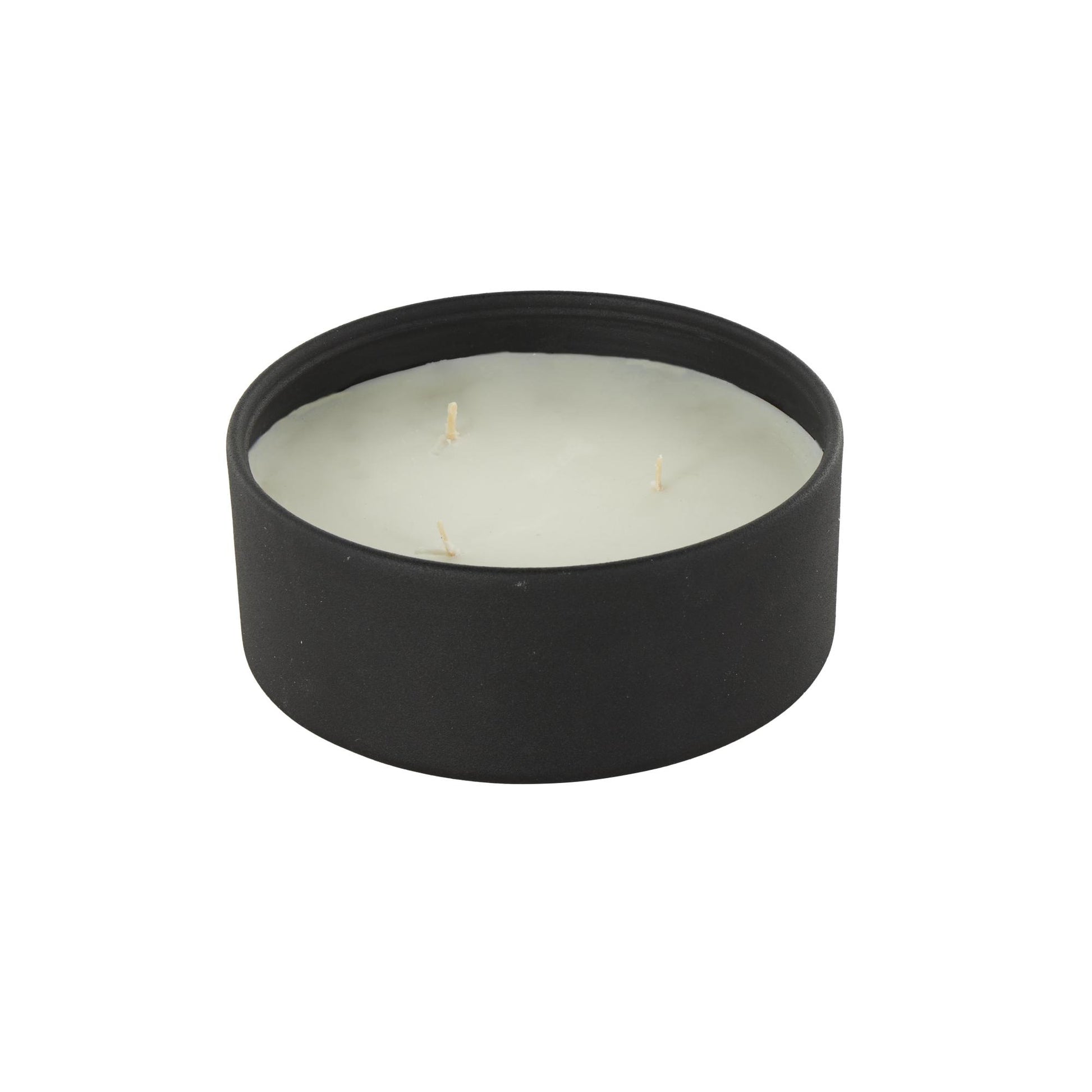 Metal Tangerine Splash Scented Textured 22oz 3 Wick Decorative Candle with White Wax