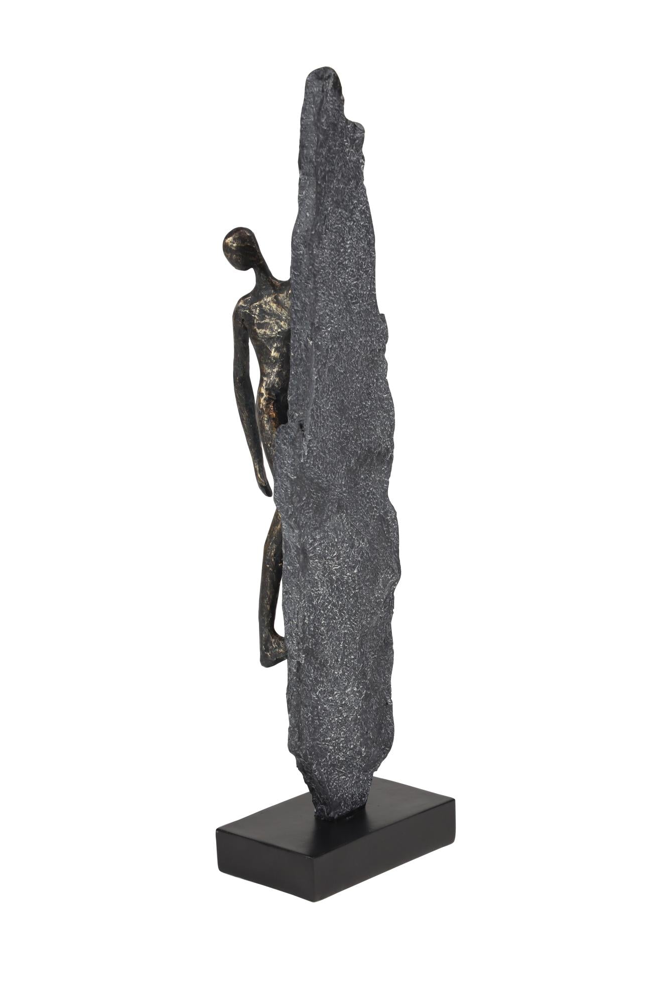 People Bronze Polystone Climbing Decorative Sculpture