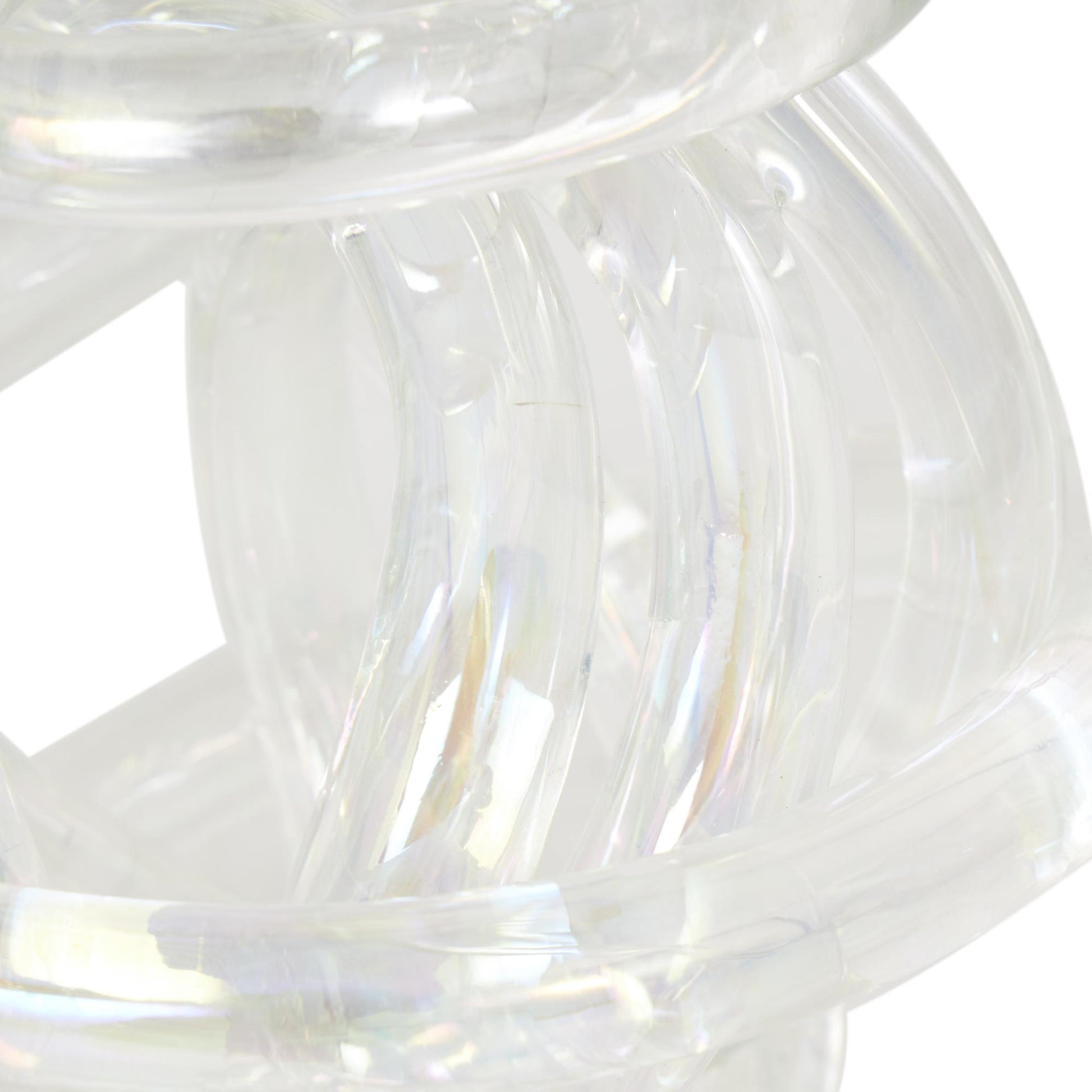 Set of 3 Knot Glass Handmade Knotted Ball Decorative Sculpture