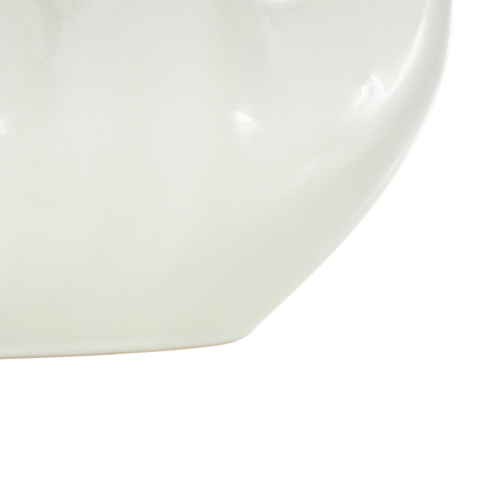 Abstract White Ceramic Decorative Vase with Multiple Openings