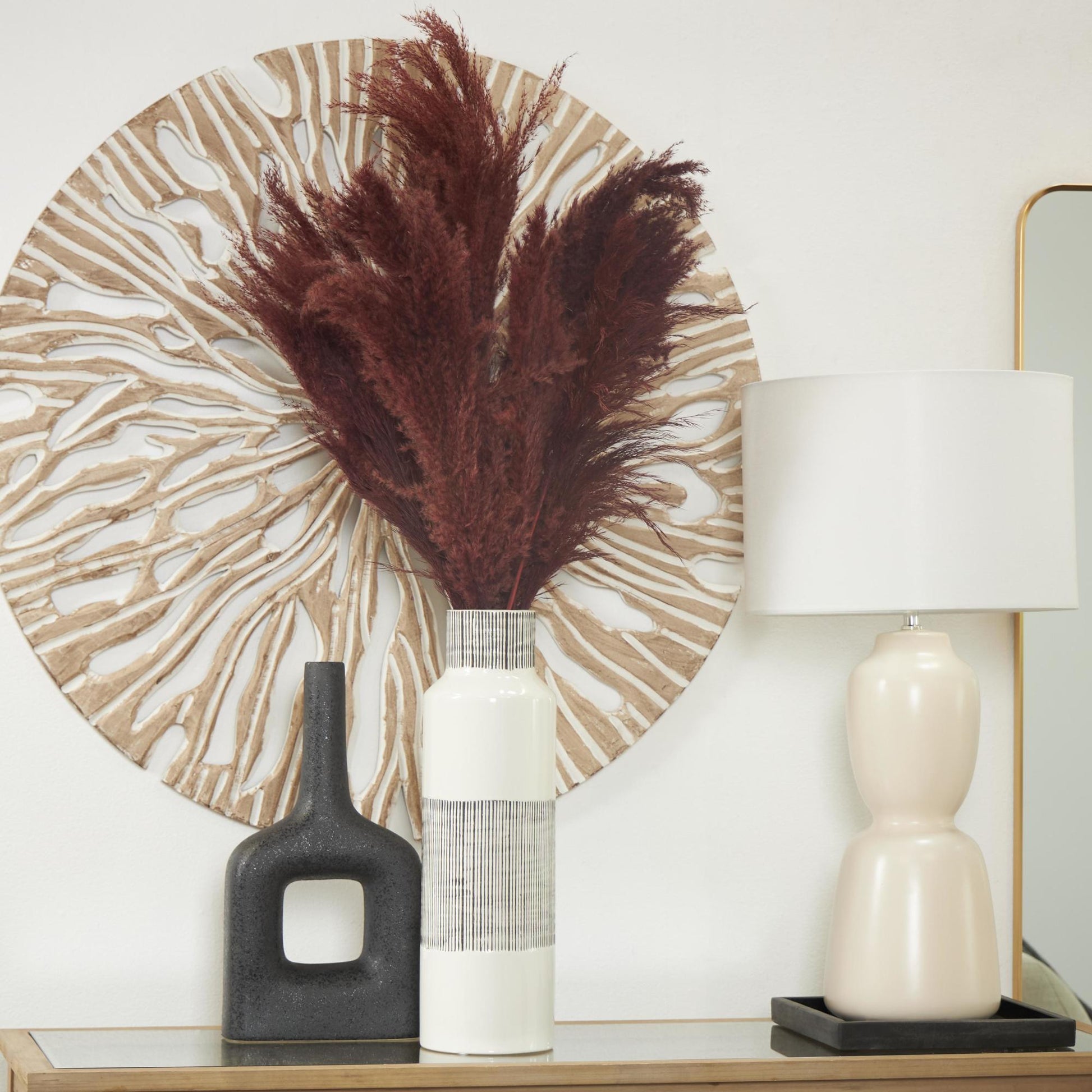 Pampas Dried Plant Grass Home Decor Natural Foliage with Long Stems