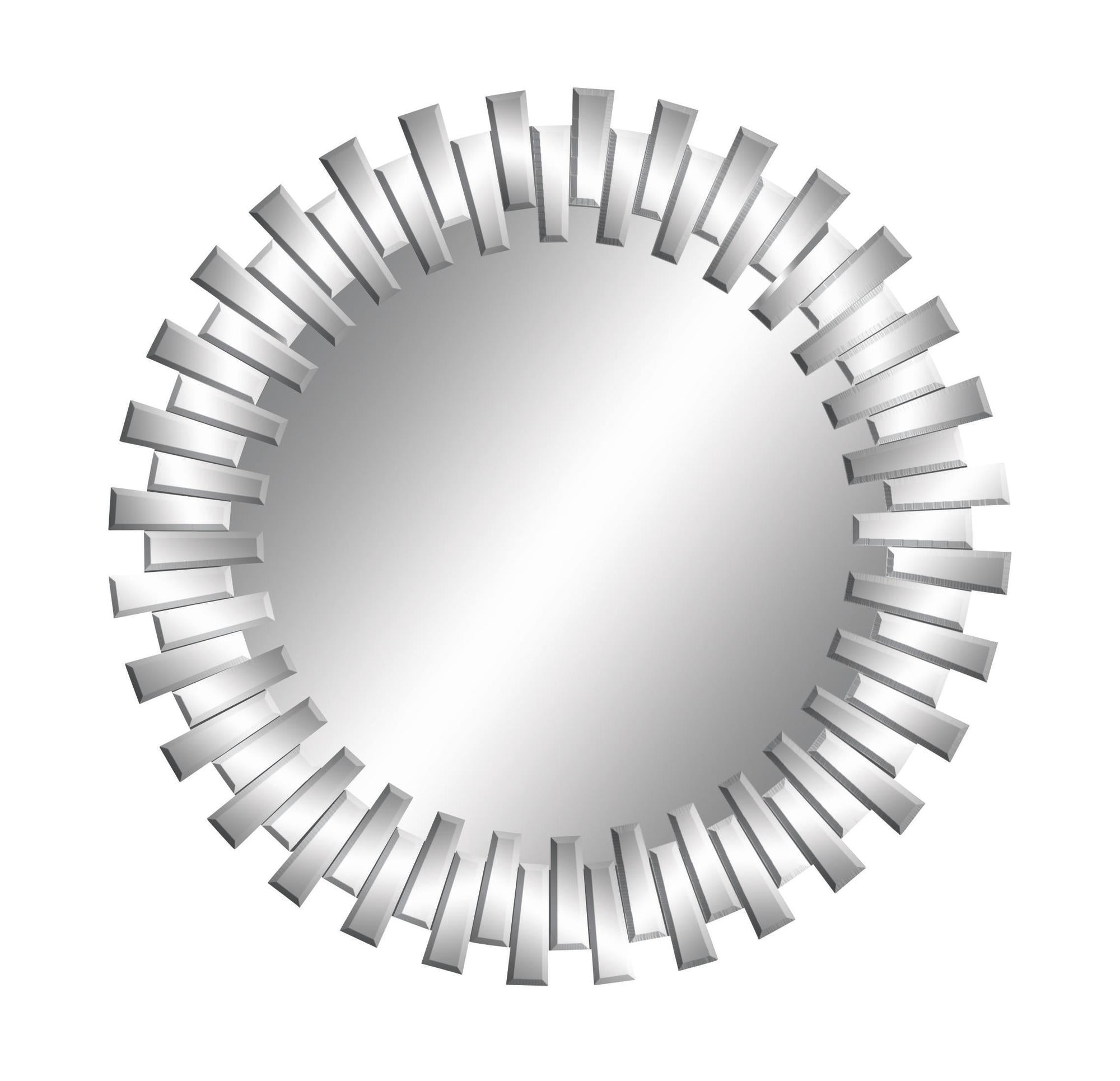 CosmoLiving by Cosmopolitan Starburst Silver Glass Room Wall Mirror