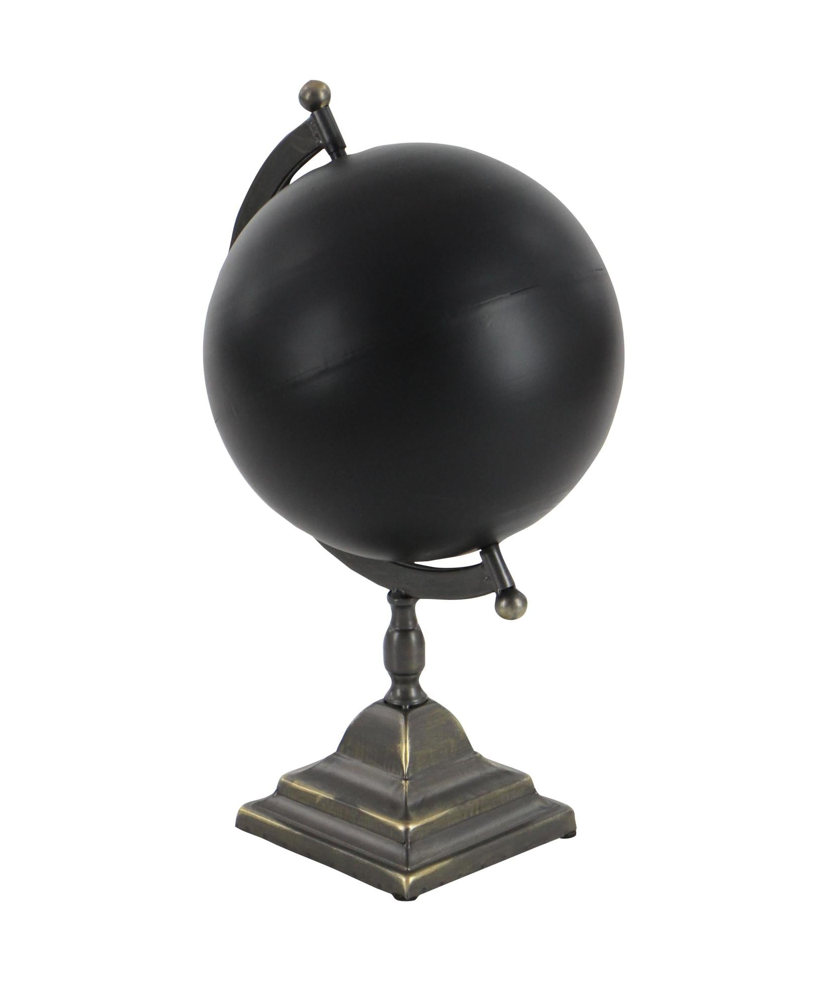 Black Metal Educational Globe