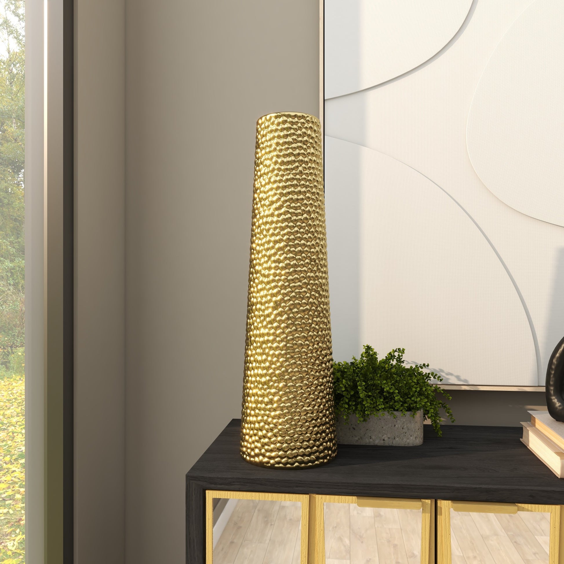 Ceramic Decorative Vase with Bubble Texture