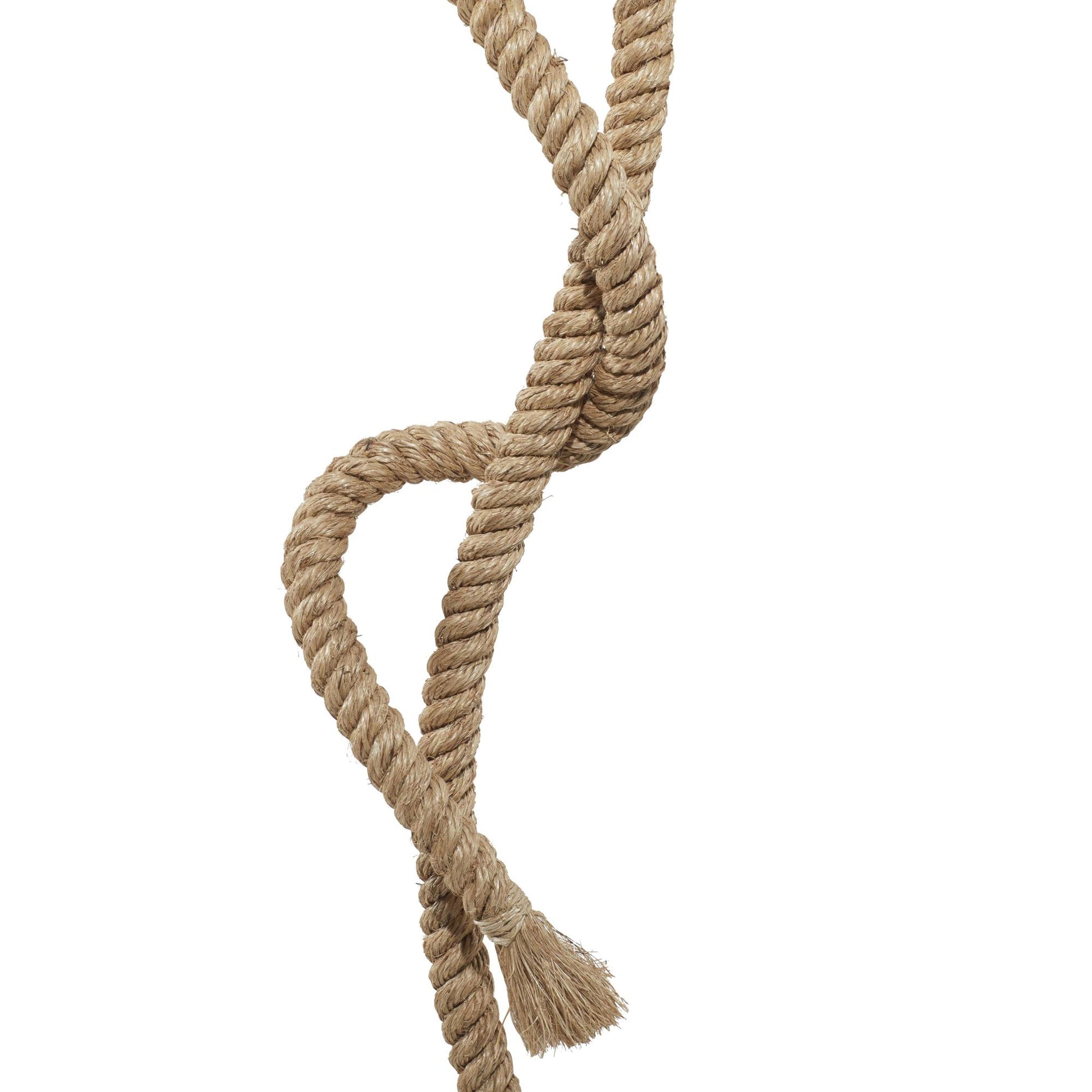 Brown Jute Rope Twisted Rope Room Floor Lamp with Cream Linen Shade