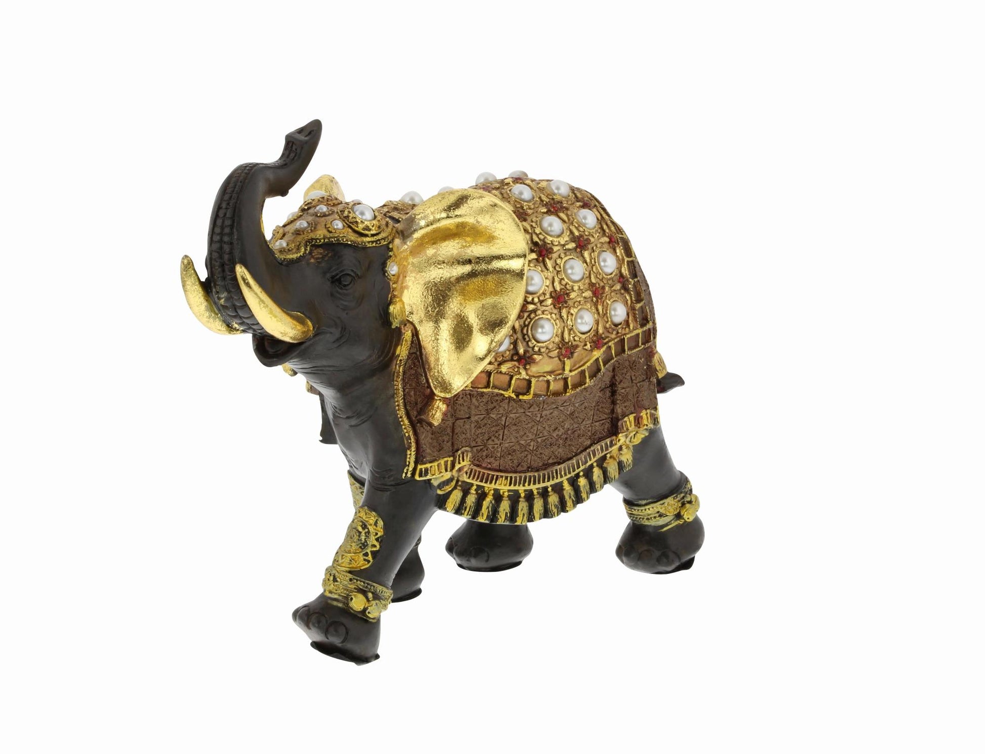 Elephant Brown Polystone Handmade Decorative Sculpture