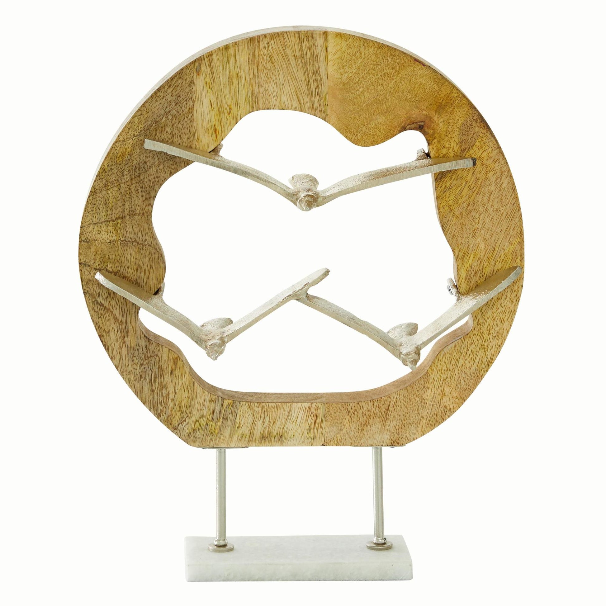 Bird Brown Aluminum Metal Decorative Sculpture
