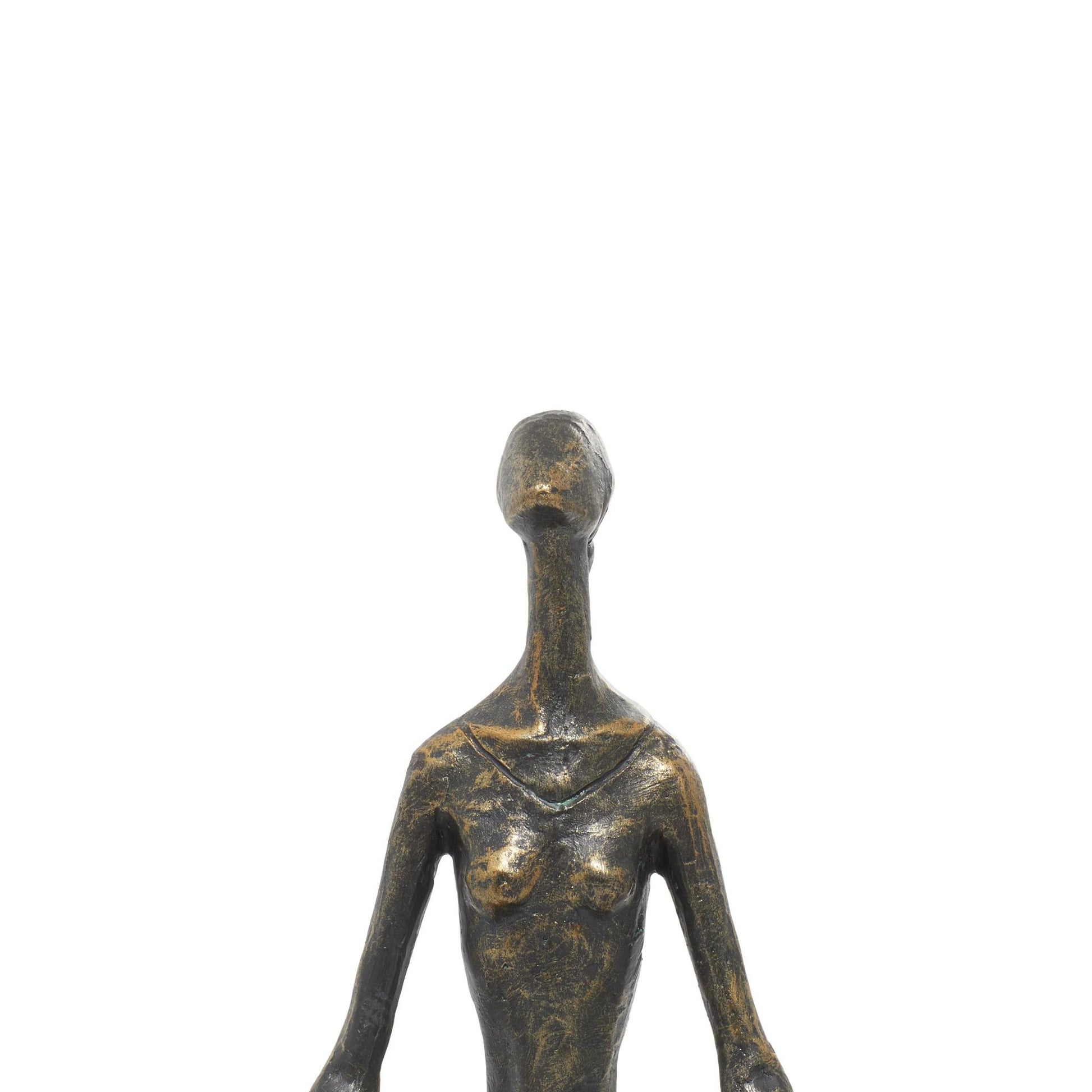Yoga Black Polystone Decorative Sculpture