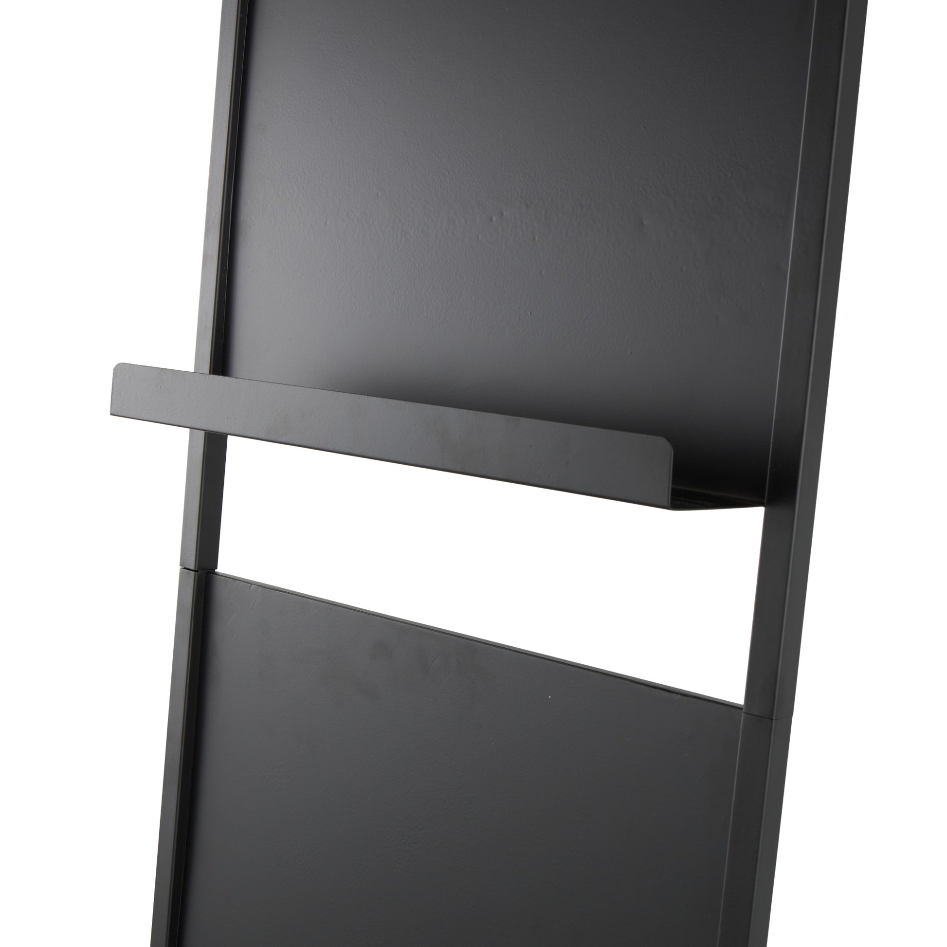 Black Metal Tall 4 Slot Decorative Magazine Rack Holder