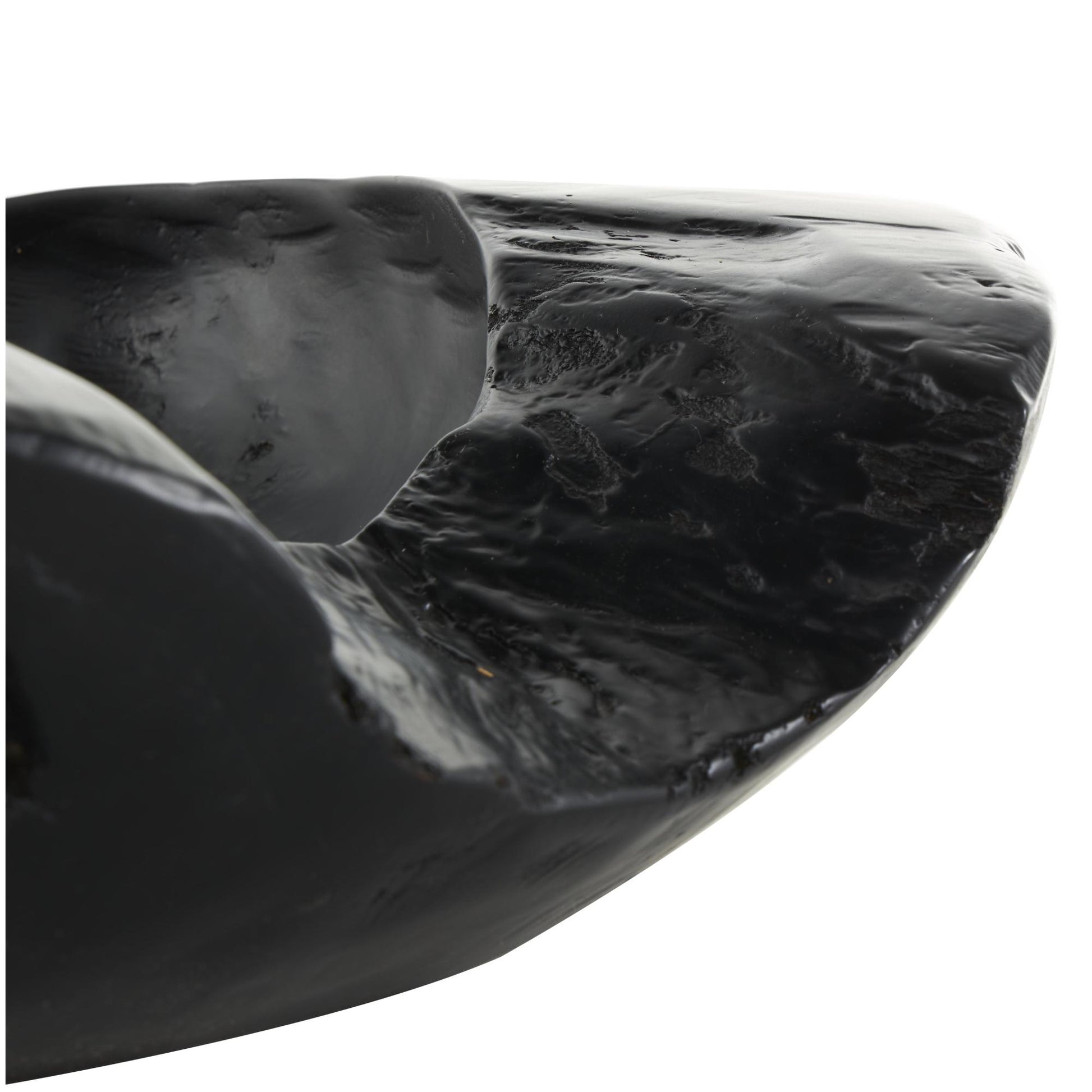 Black Teak Wood Handmade Live Edge Large Decorative Bowl