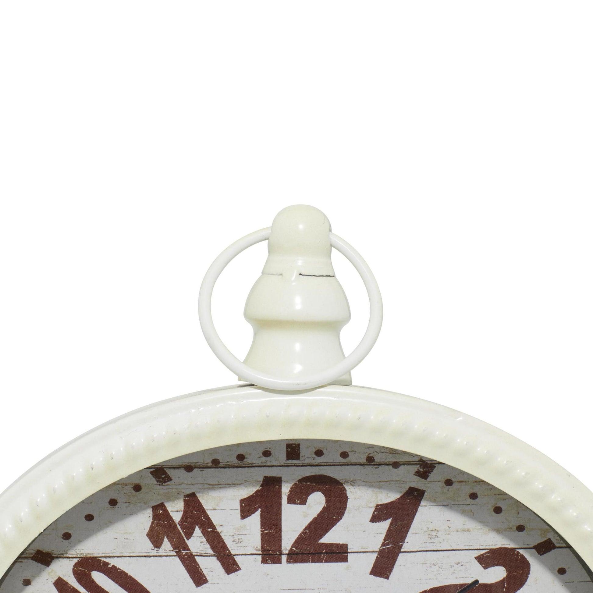 Set of 4 Black Metal Ring Top Decorative Clock