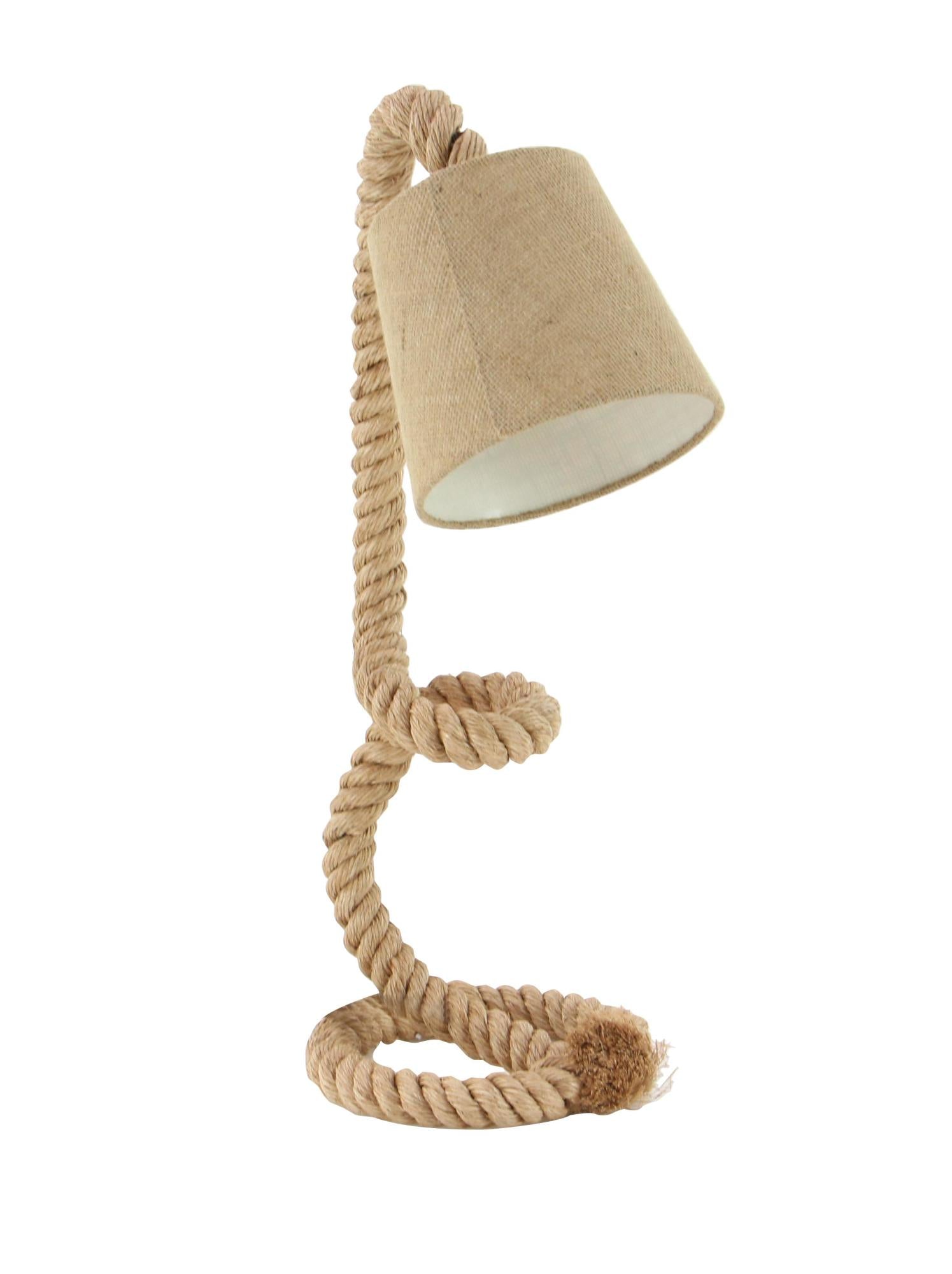 Brown Jute Rope Handmade Rope Styled Room Desk Lamp