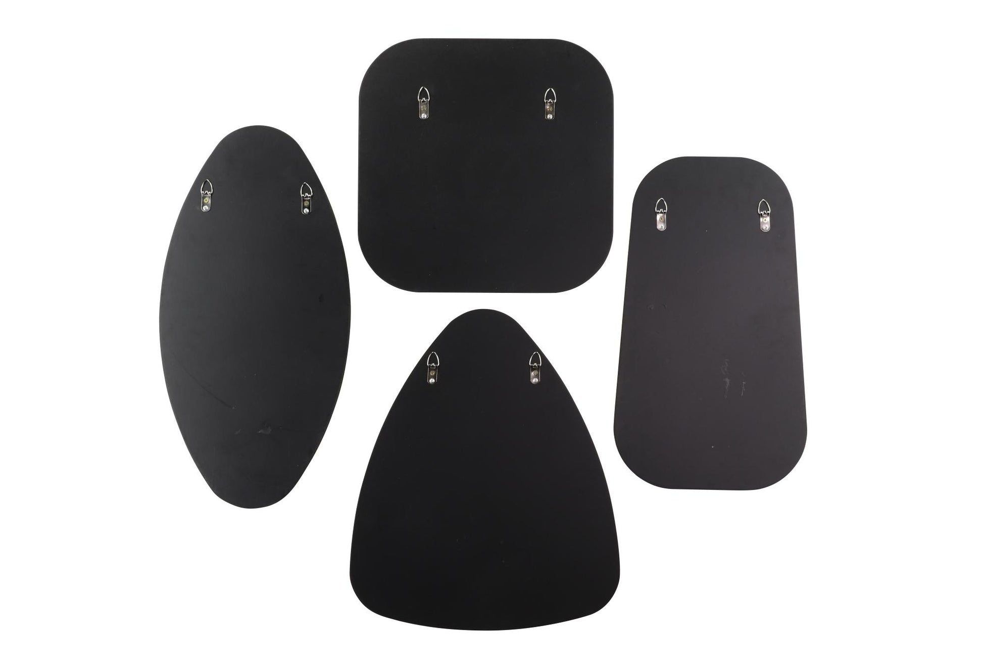 CosmoLiving by Cosmopolitan Set of 4 Gold Metal Room Wall Mirror with Varying Shapes