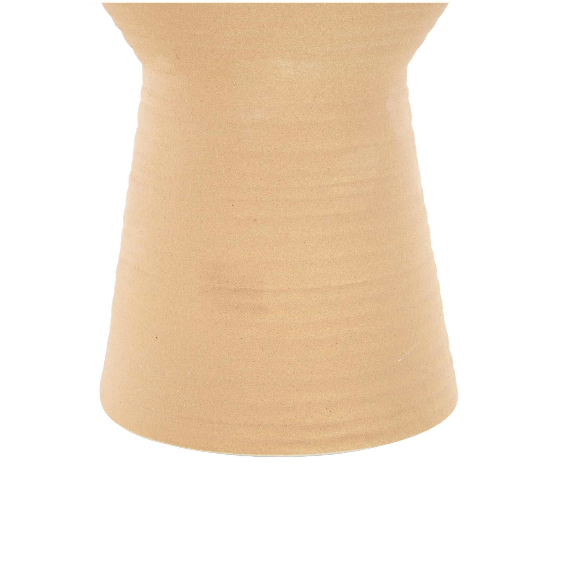 Set of 2 Ceramic Ribbed Cone Shaped Decorative Vase Set of 2 16", 13"H