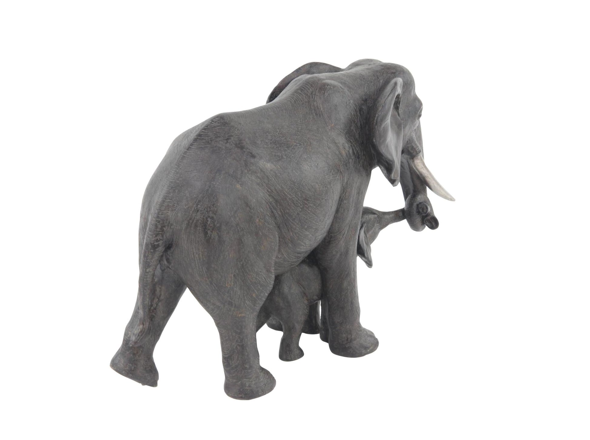 Elephant Gray Polystone Decorative Sculpture