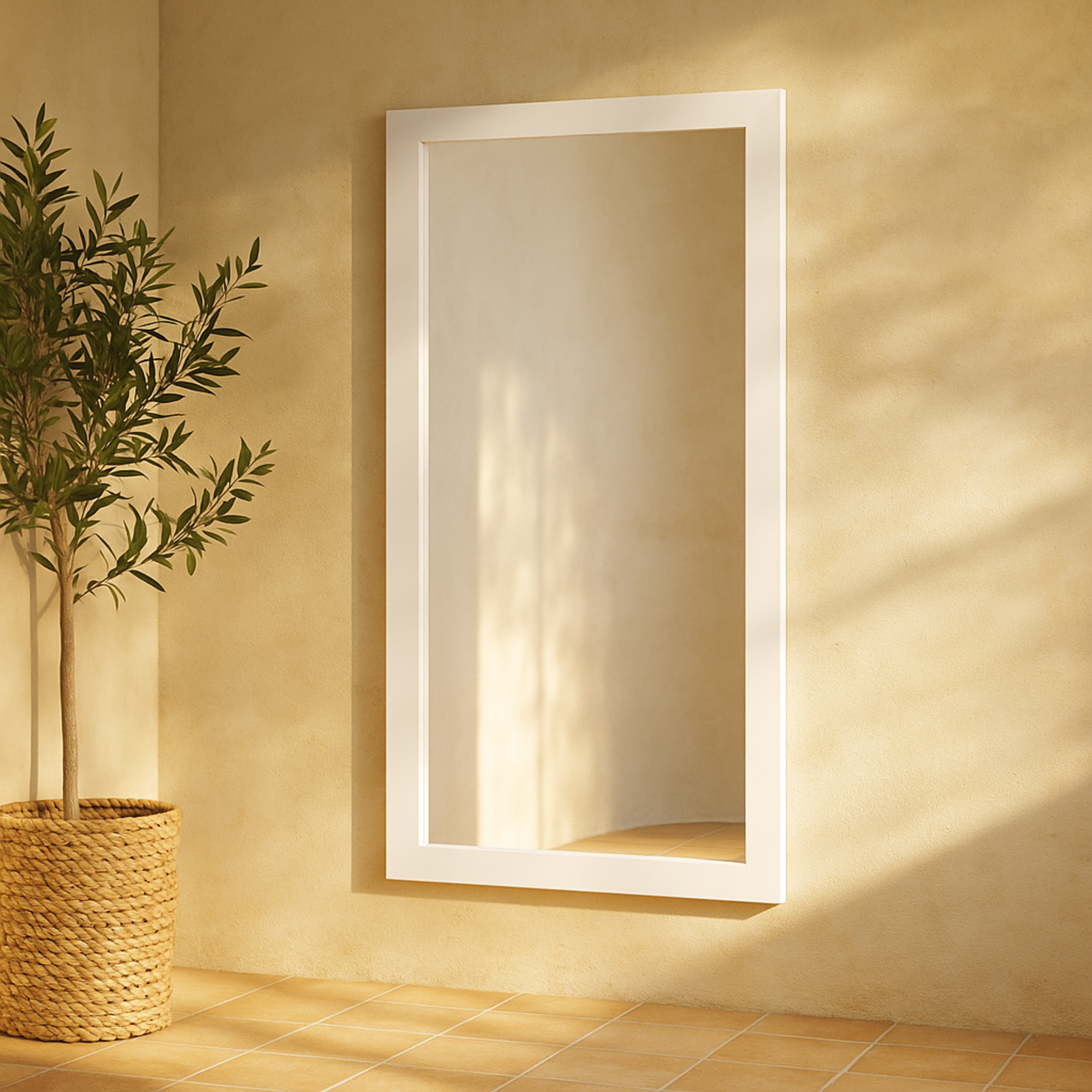 Wooden Room Wall Mirror