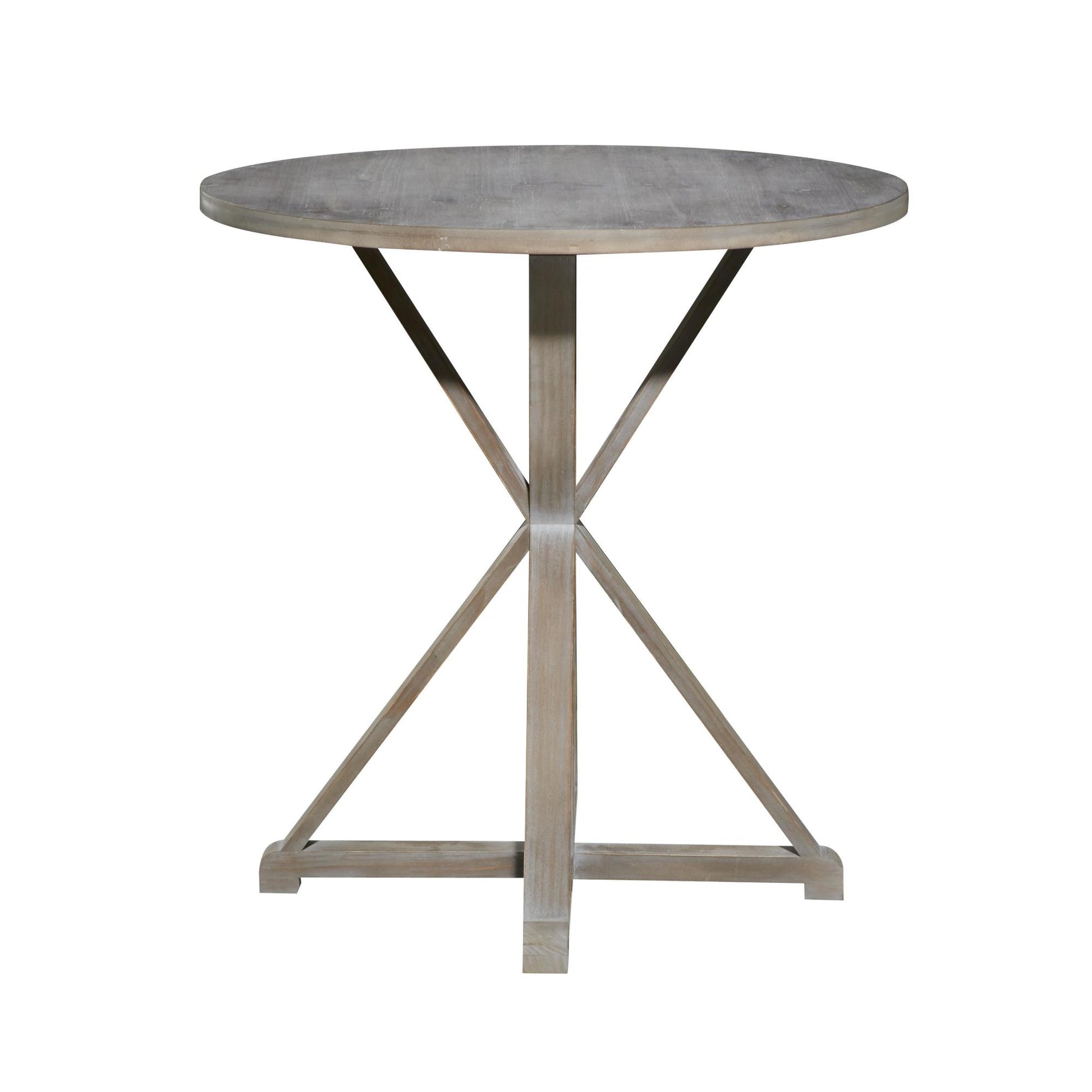 Wood Side End Accent Table with X Shaped Legs