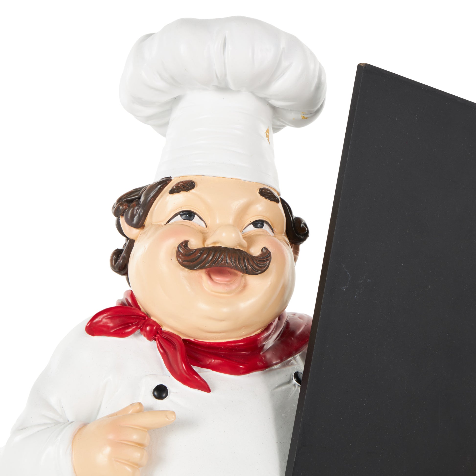 Chef White Polystone Kitchen Decorative Figurine Decorative Sculpture with Chalkboard