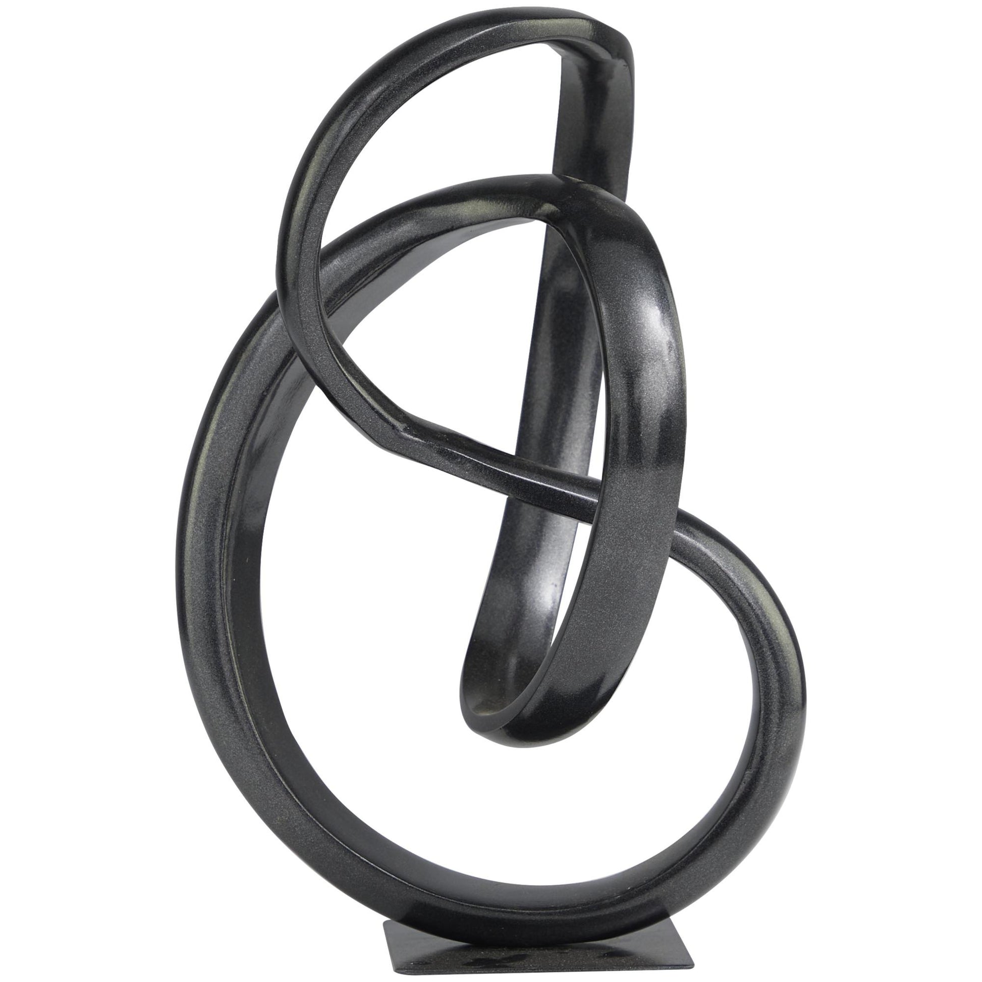 Abstract Dark Gray Aluminum Metal Decorative Sculpture