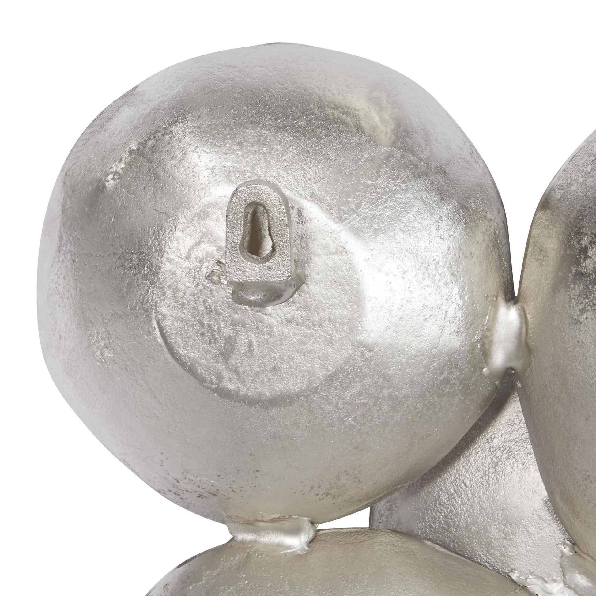 Plate Silver Aluminum Metal Home Wall Decor with Uneven Edges