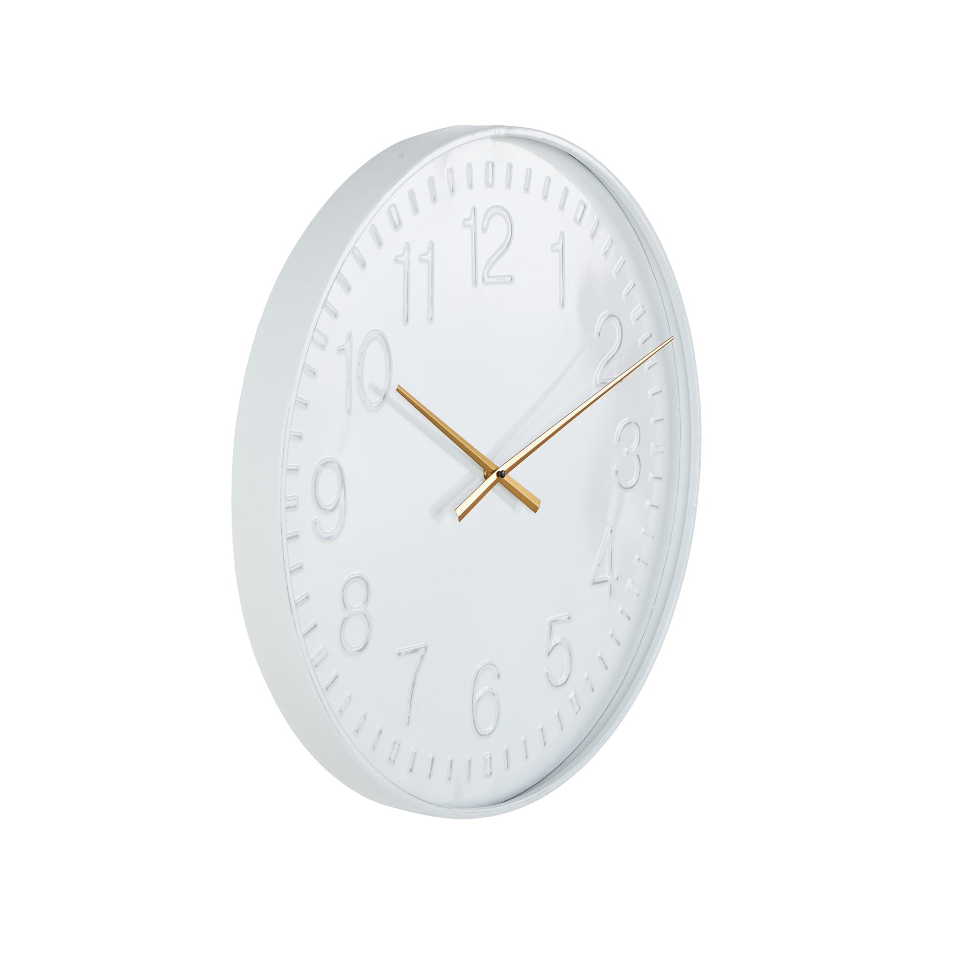 White Metal Round Decorative Wall Clock