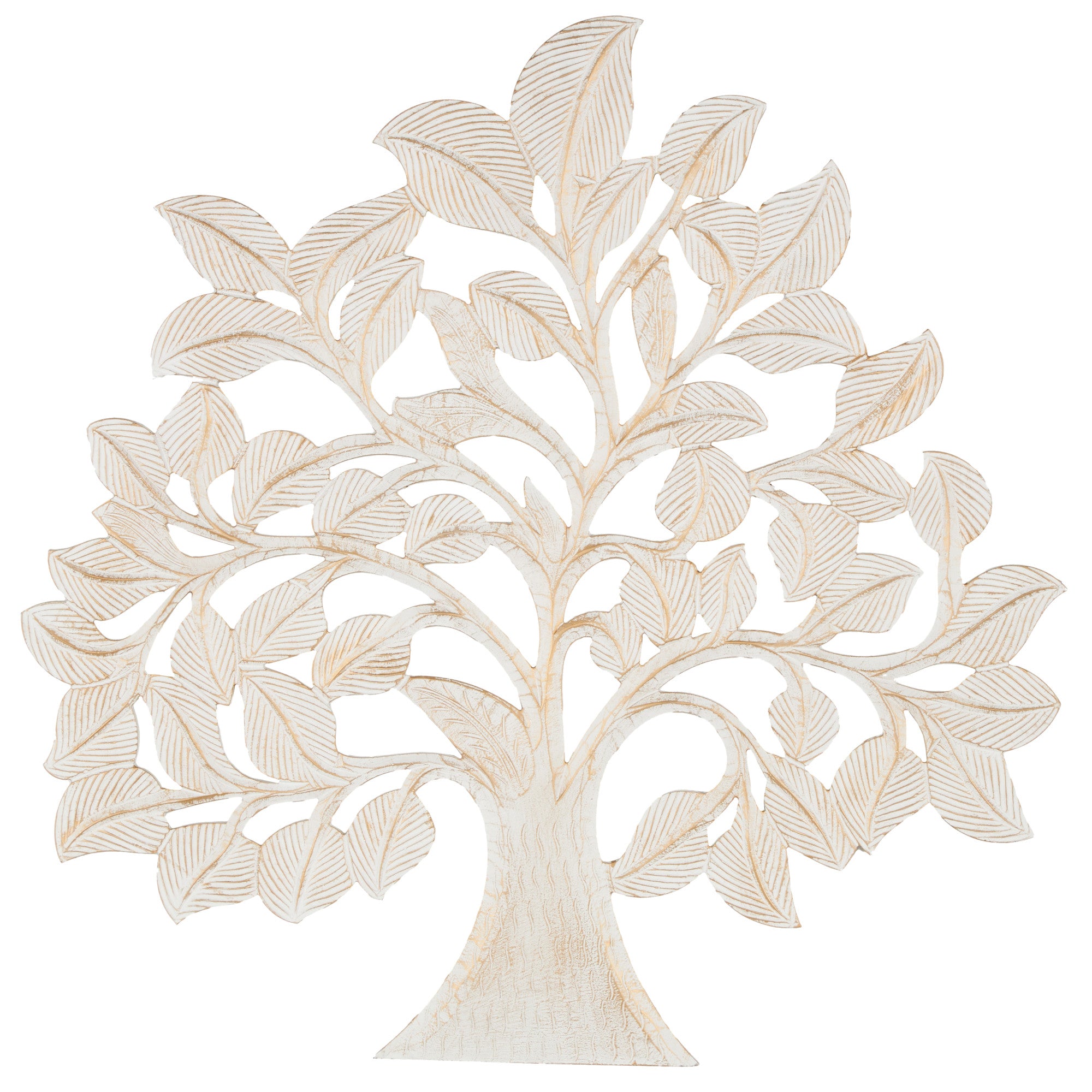 Tree Brass Wooden Handmade Large Carved Home Wall Decor