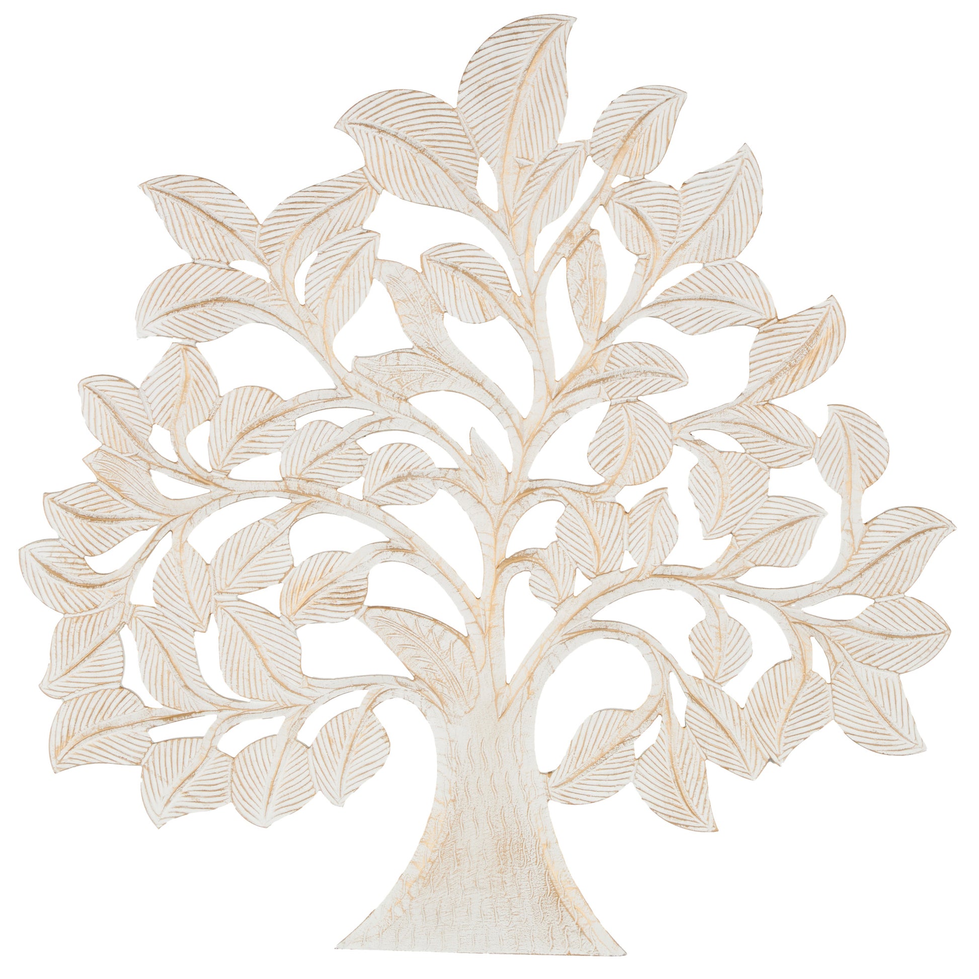 Tree Brass Wooden Handmade Large Carved Home Wall Decor