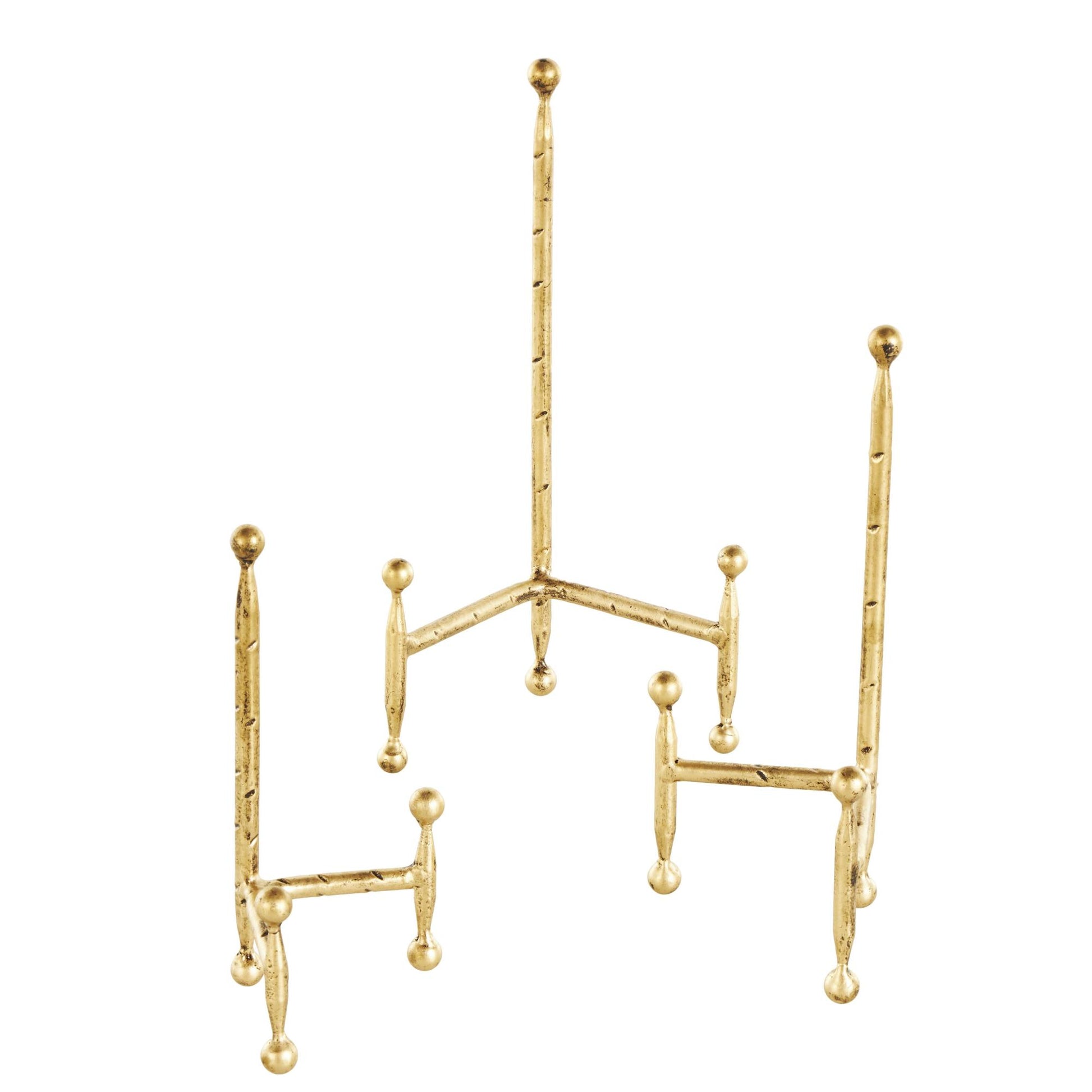 Set of 3 Metal Display Easel with Ball Accents