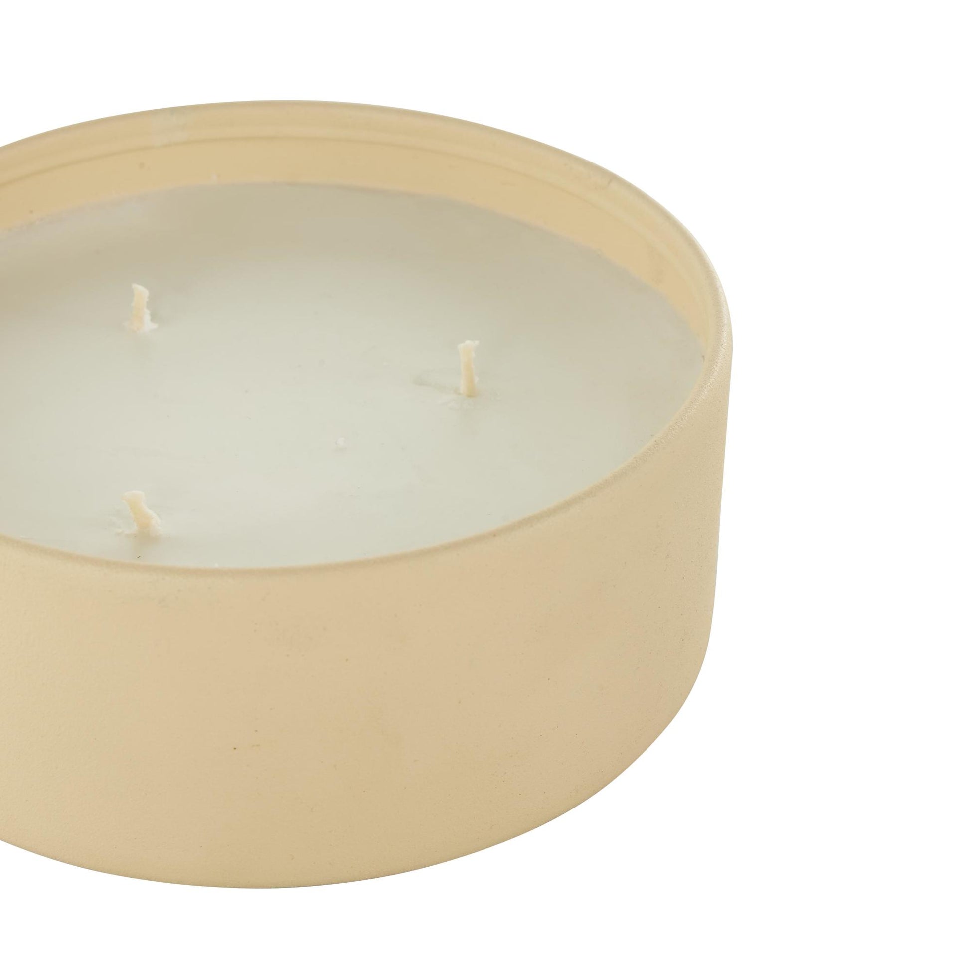 Metal Tangerine Splash Scented Textured 22oz 3 Wick Decorative Candle with White Wax