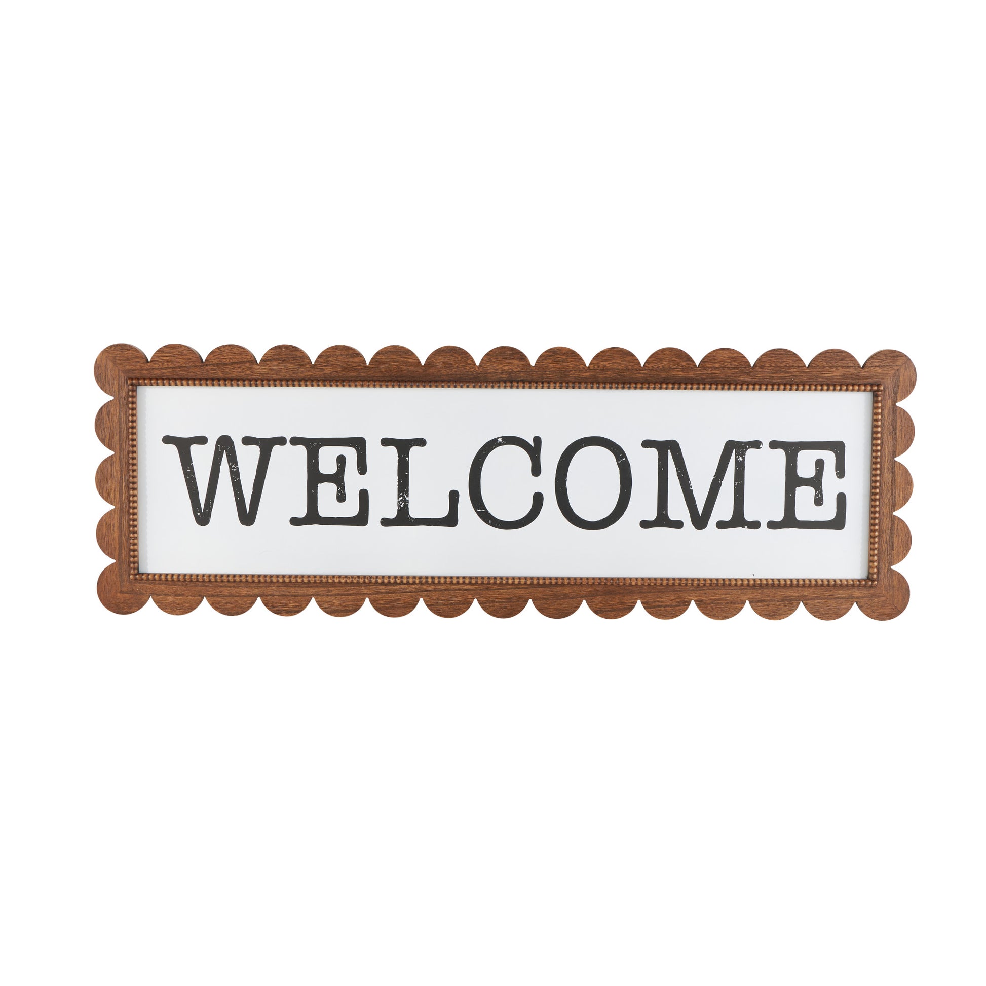 Sign Brown Wood Handmade Welcome Home Decorative Sign with Black Lettering